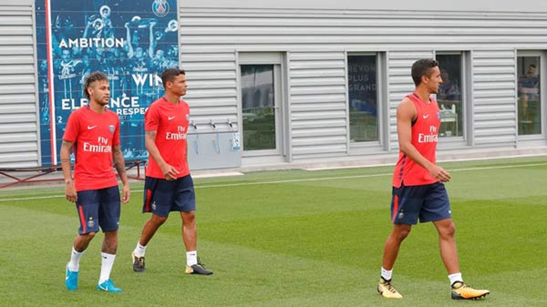 Neymar, Thiago Silva e Marquinhos - PSG