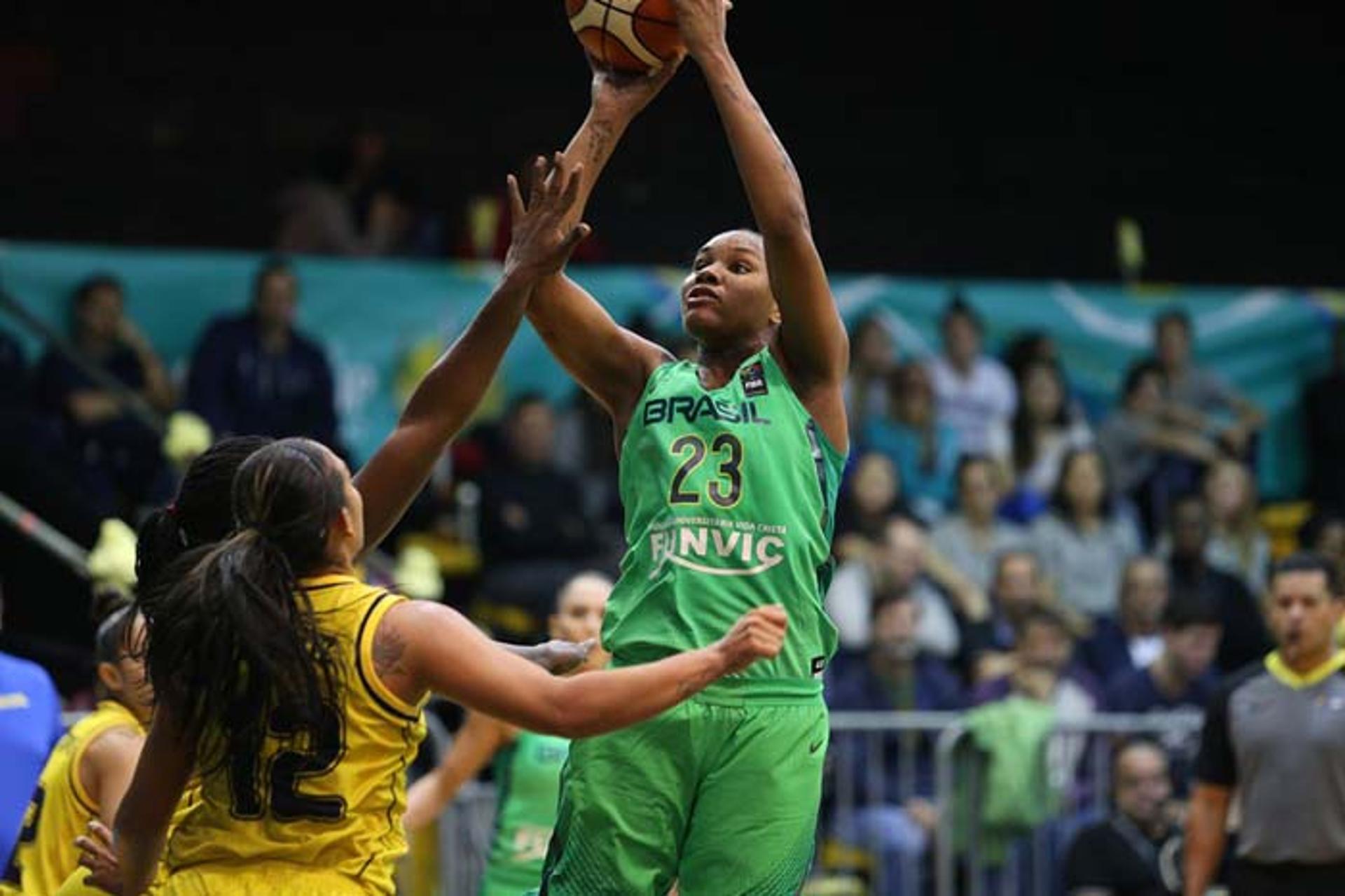 Brasil domina e vence Colômbia por 68 a 47 na Copa América Feminina