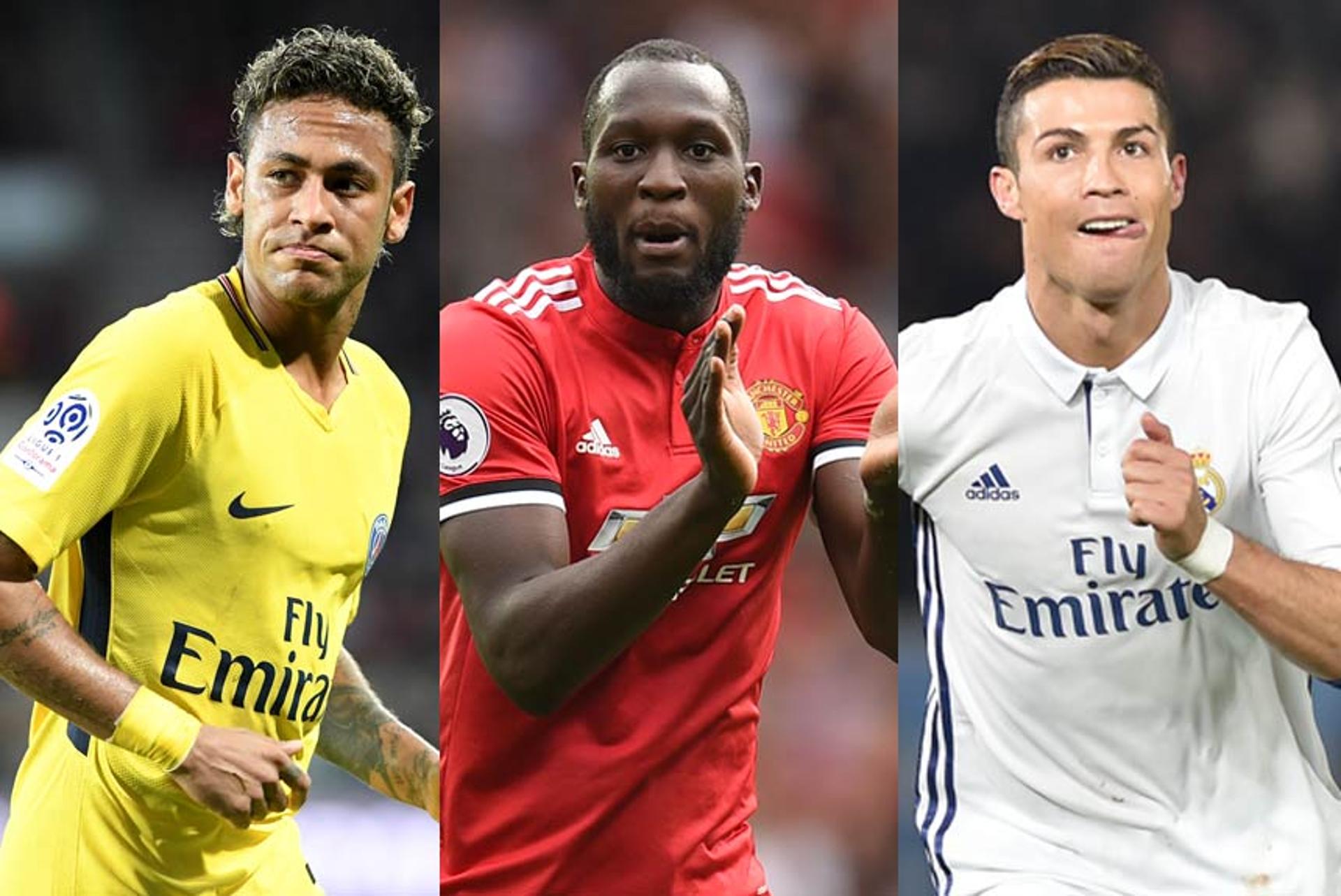 Neymar, Lukaku e Cristiano Ronaldo - Veja o Top-10 abaixo