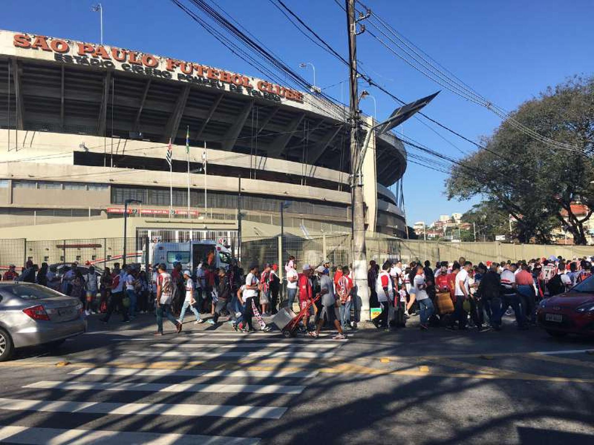 Treino no Morumbi