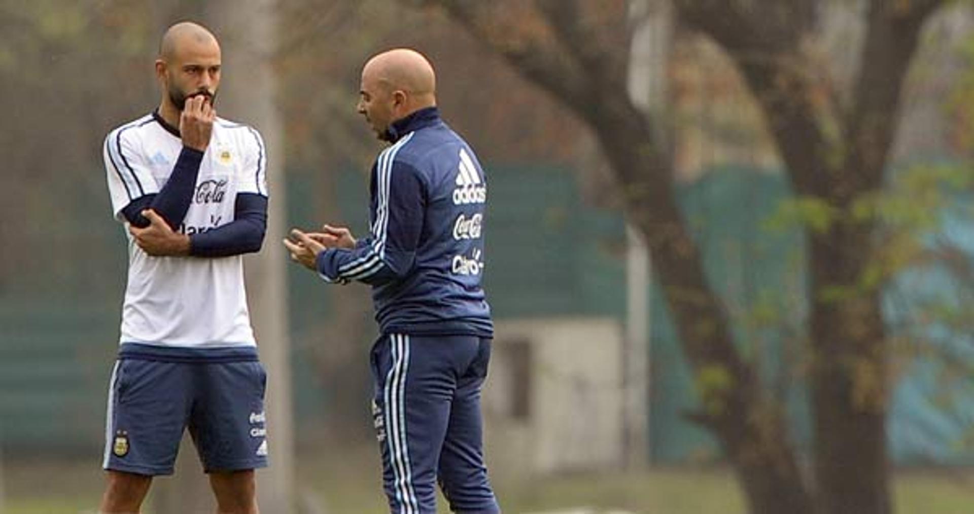 Mascherano e Sampaoli - Argentina