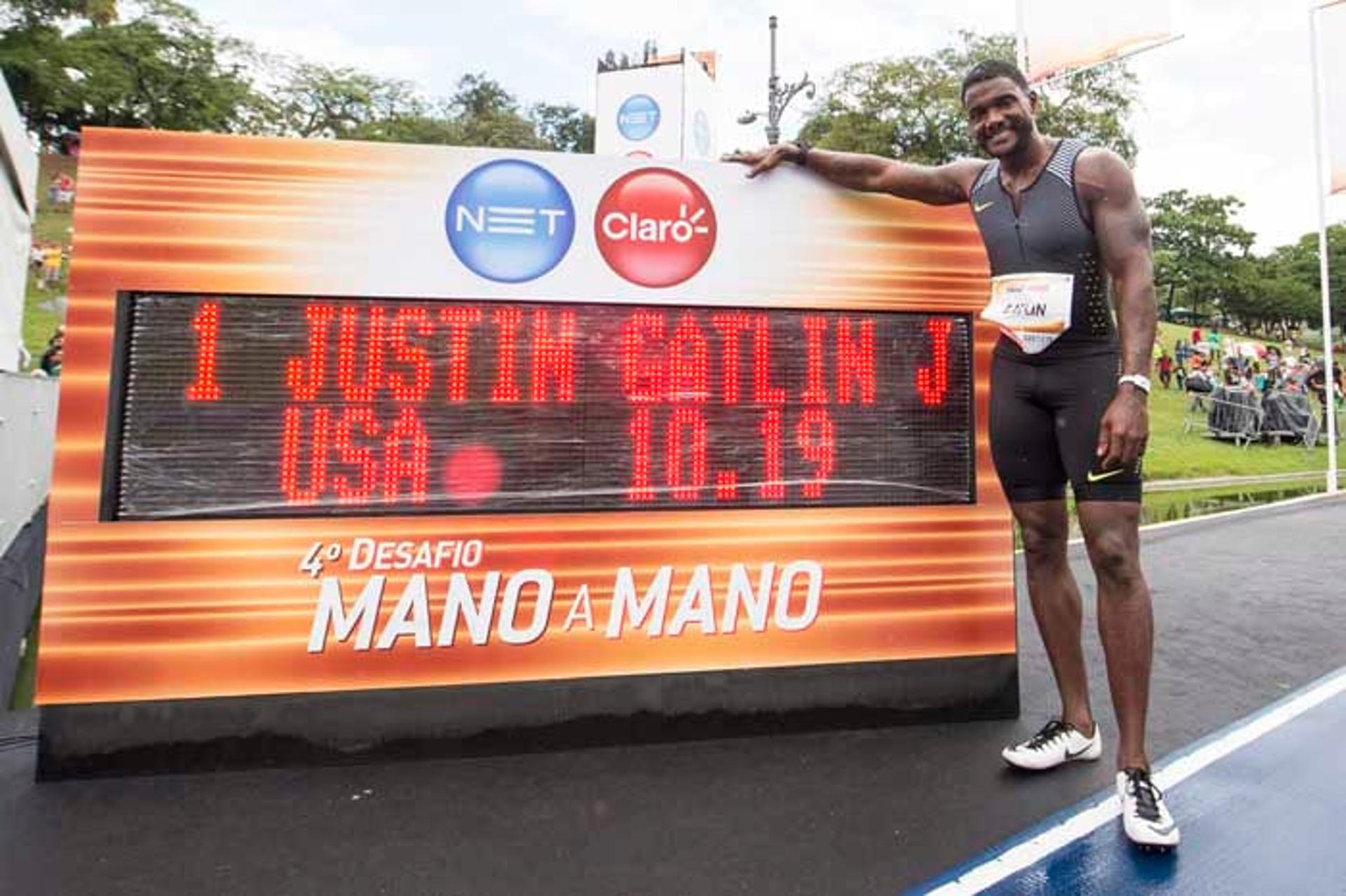 Campeão mundial, Justin Gatlin está confirmado no desafio Mano a Mano