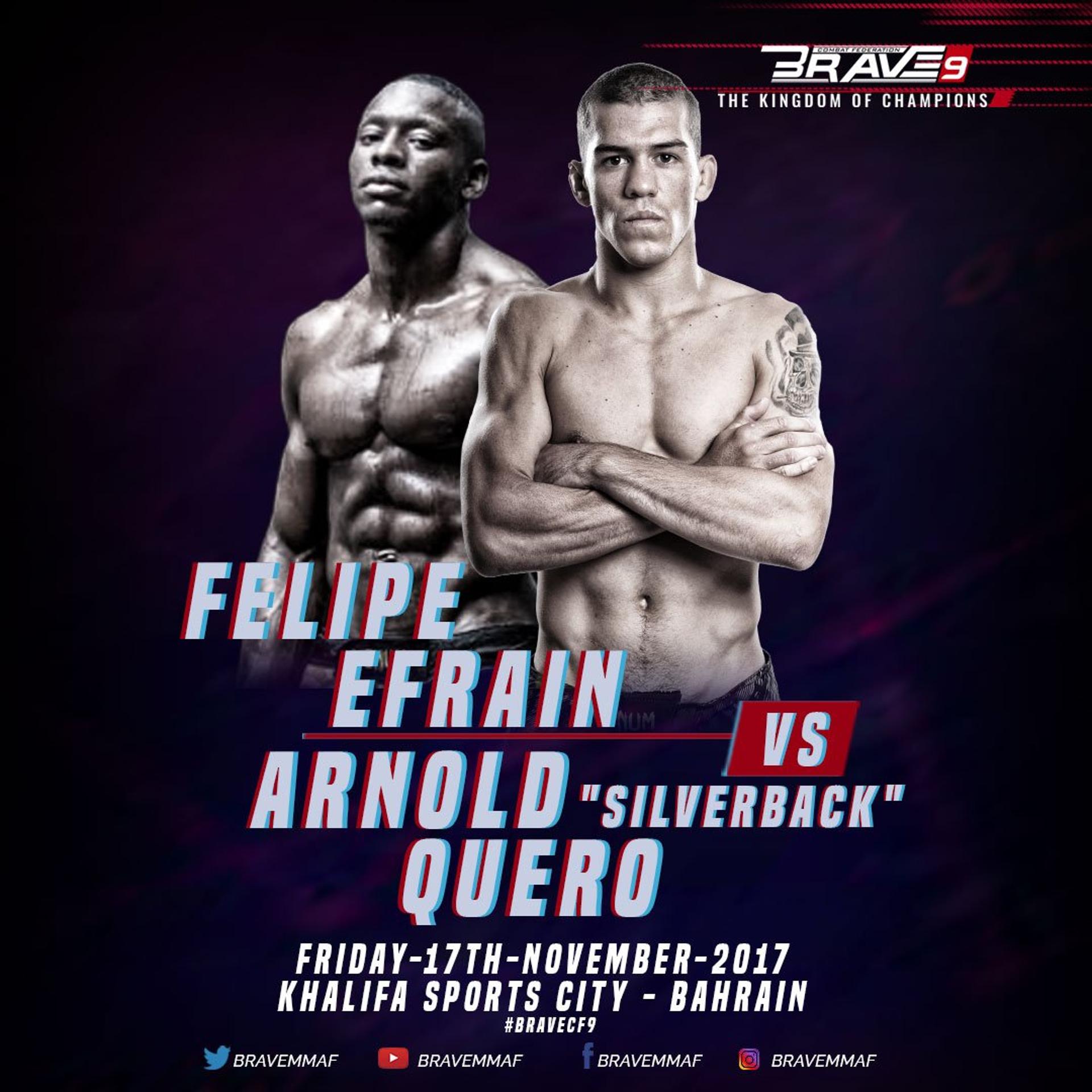 Felipe Efrain é mais um brasileiro confirmado no card do Brave 9