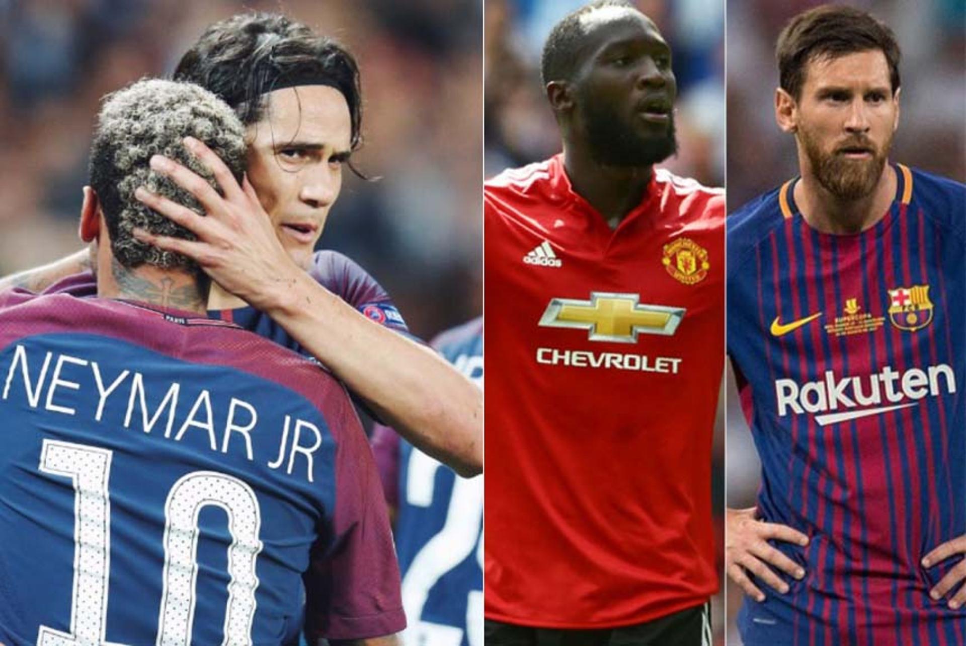 Neymar e Cavani; Lukaku; Messi - Confira os dez melhores ataques abaixo&nbsp;