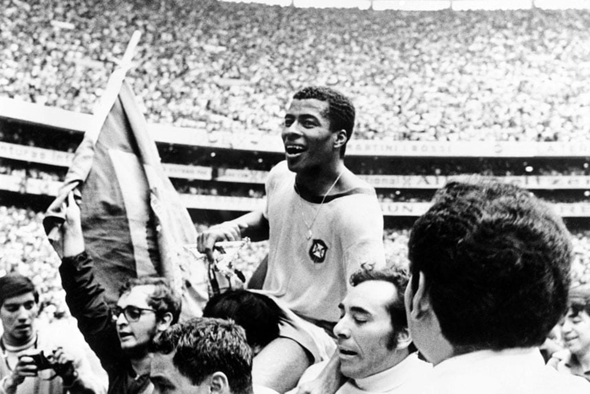 Jairzinho foi campeão e artilheiro na Copa do Mundo de 1970&nbsp;