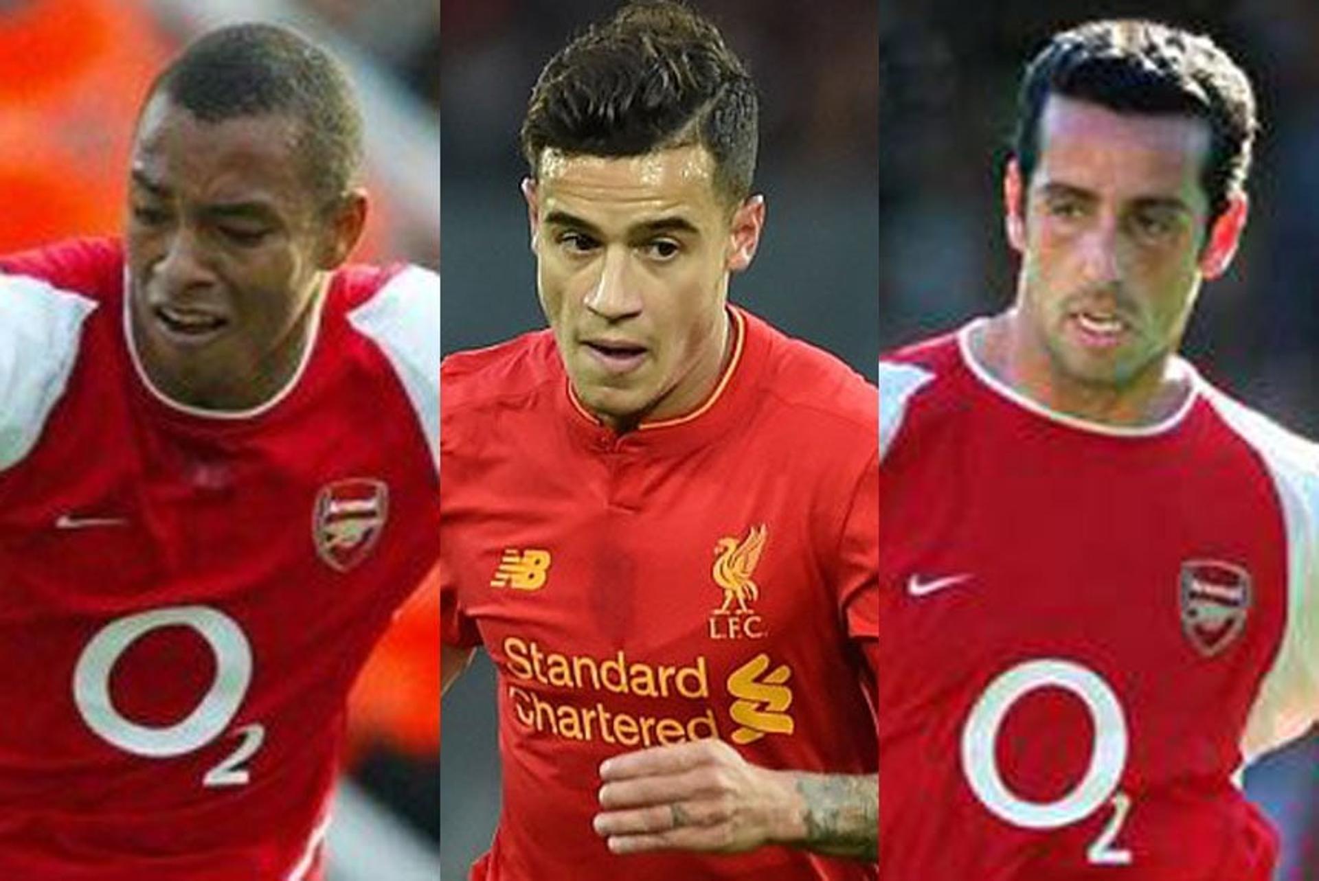 Gilberto (Arsenal) / Philippe Coutinho (Liverpool) / Edu (Arsenal) - Confira o Top-20 em ordem crescente abaixo&nbsp;