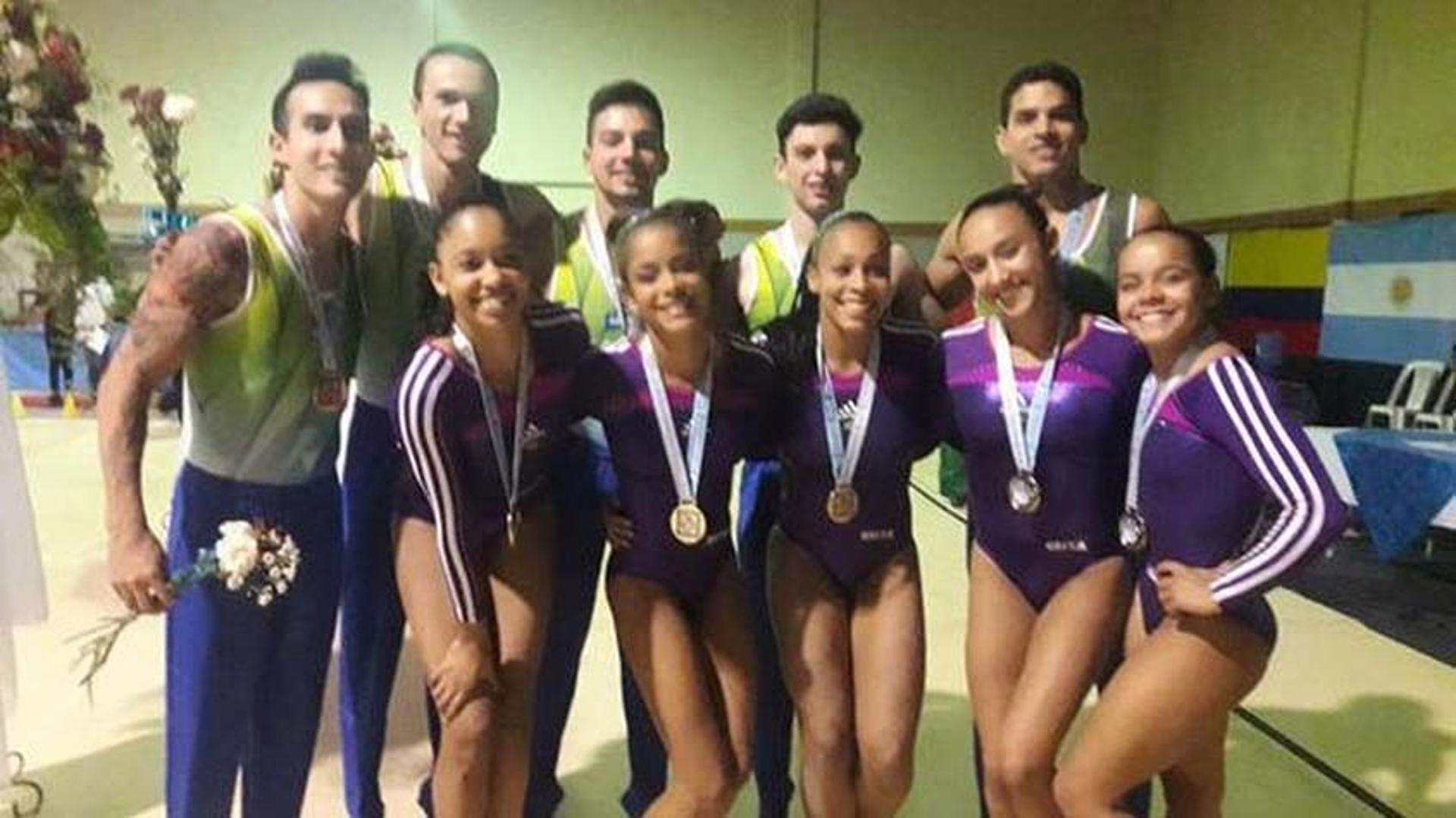 Brasil domina topo do pódio no primeiro dia do Sul-Americano de ginástica