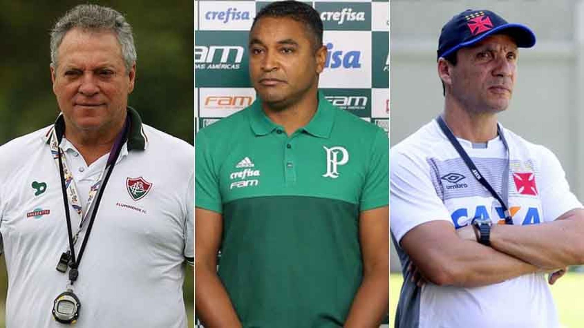 Abel Braga teve seu nome ligado a vários clubes, mas seguirá no Fluminense em 2018; Palmeiras terá Roger Machado no comando, e Zé Ricardo inicia o ano no Vasco, mas vê seu nome rondando no Santos. Veja na galeria abaixo a situação dos grandes clubes