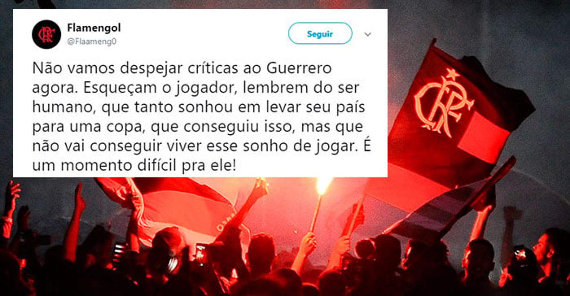 Na internet, torcedores comentaram suspensão e deram apoio a Guerrero