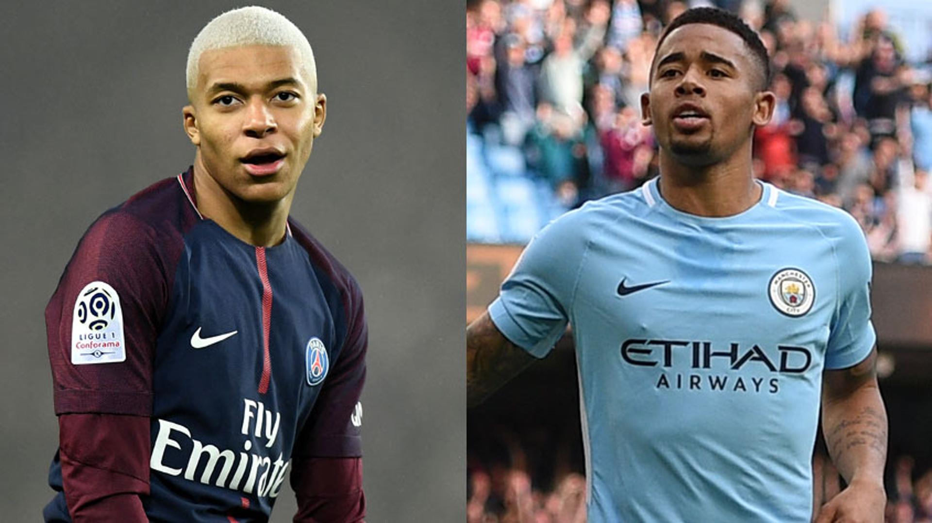 Mbappé e Gabriel Jesus