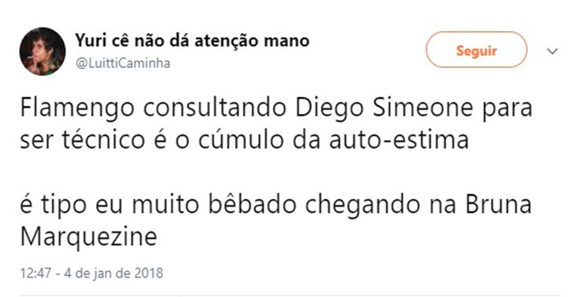 Possível consulta do Flamengo por Diego Simeone não foi perdoada na internet