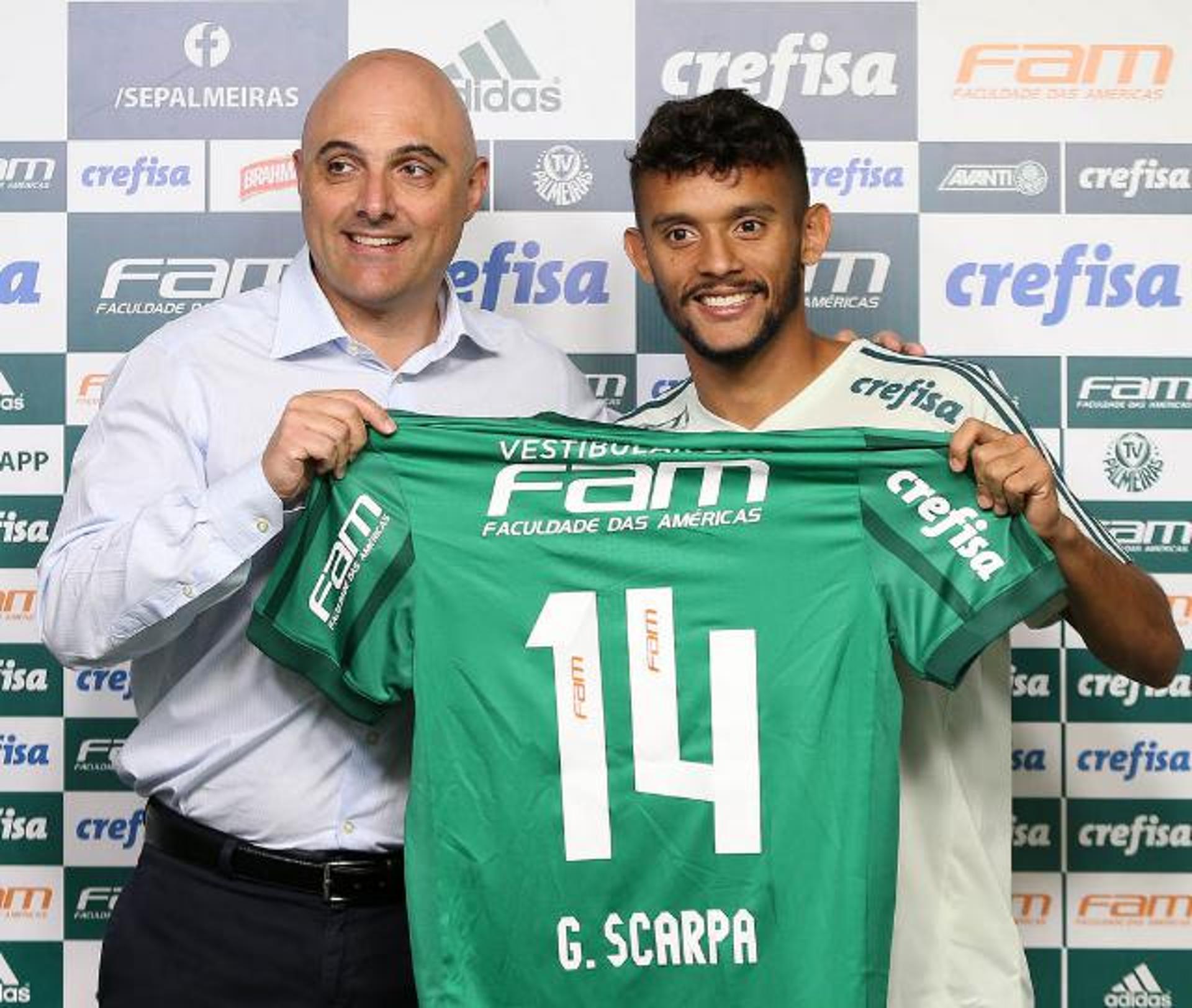 Gustavo Scarpa é apresentado no Palmeiras