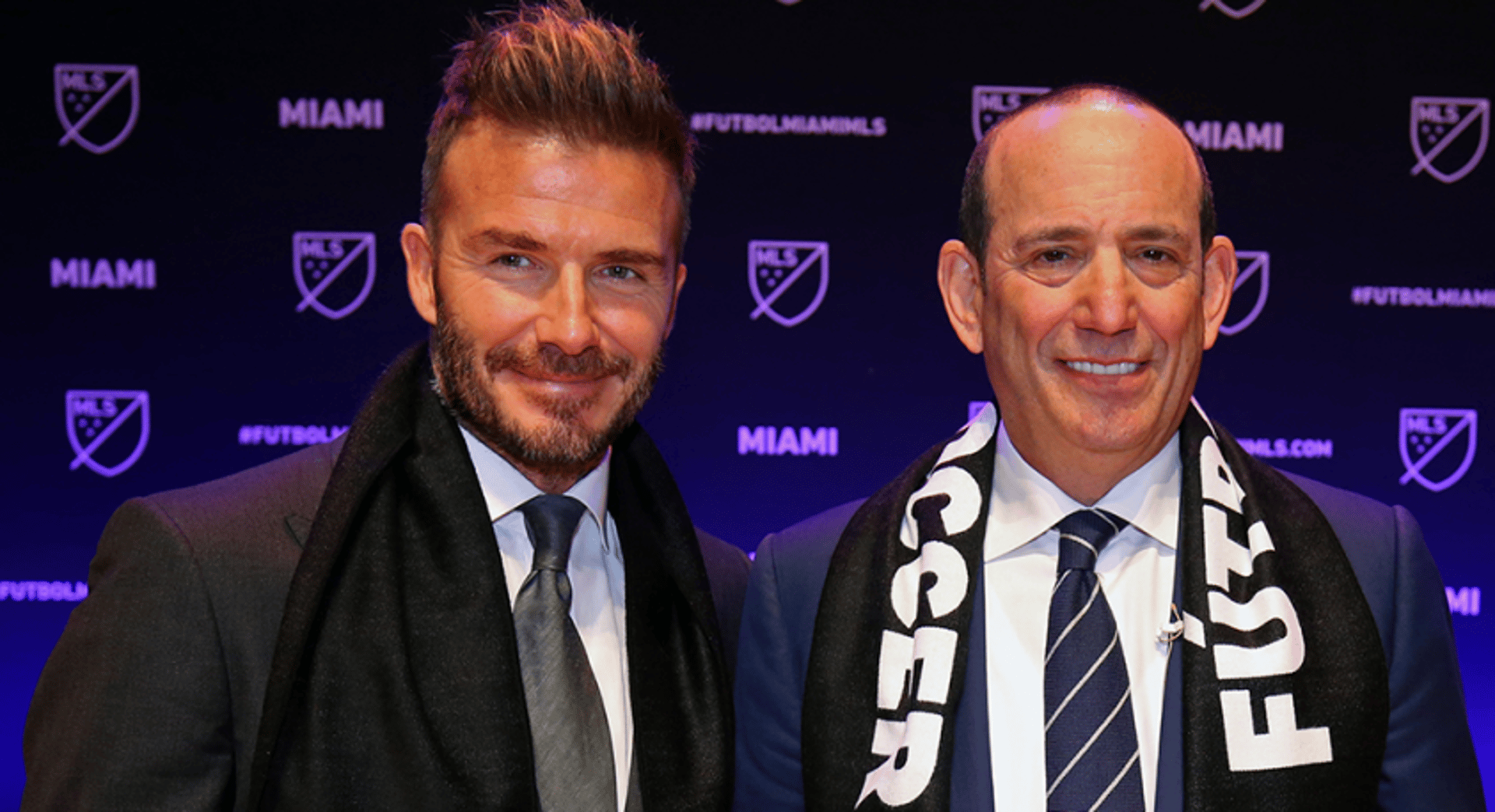 David Beckham e comissário da MLS, Don Garber