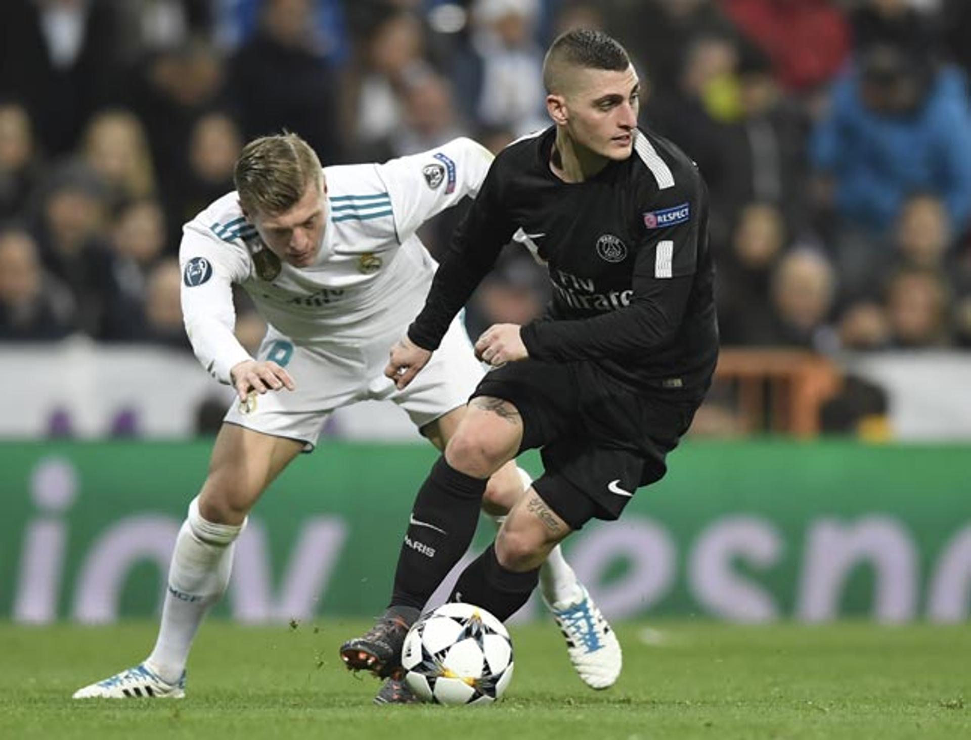 Kroos e Verratti - Real Madrid x PSG