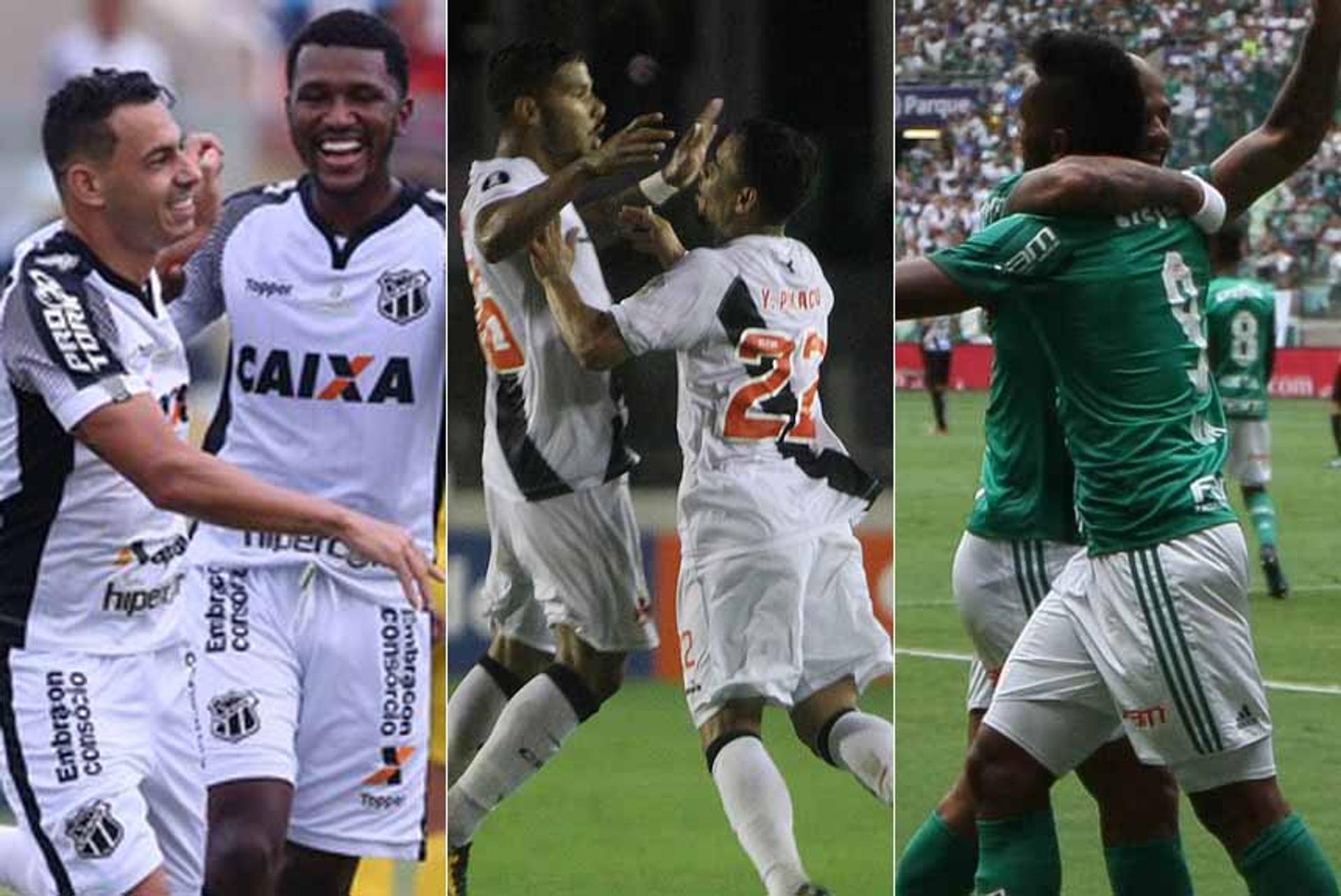 Ceará é o time que mais marcou gols entre os times da Série A, Vasco e Palmeiras aparecem no top-5. Confira a lista na galeria a seguir