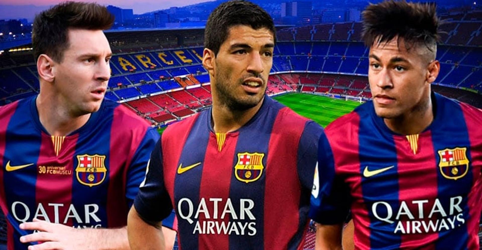 Neymar ainda era do Barcelona e formava o trio MSN