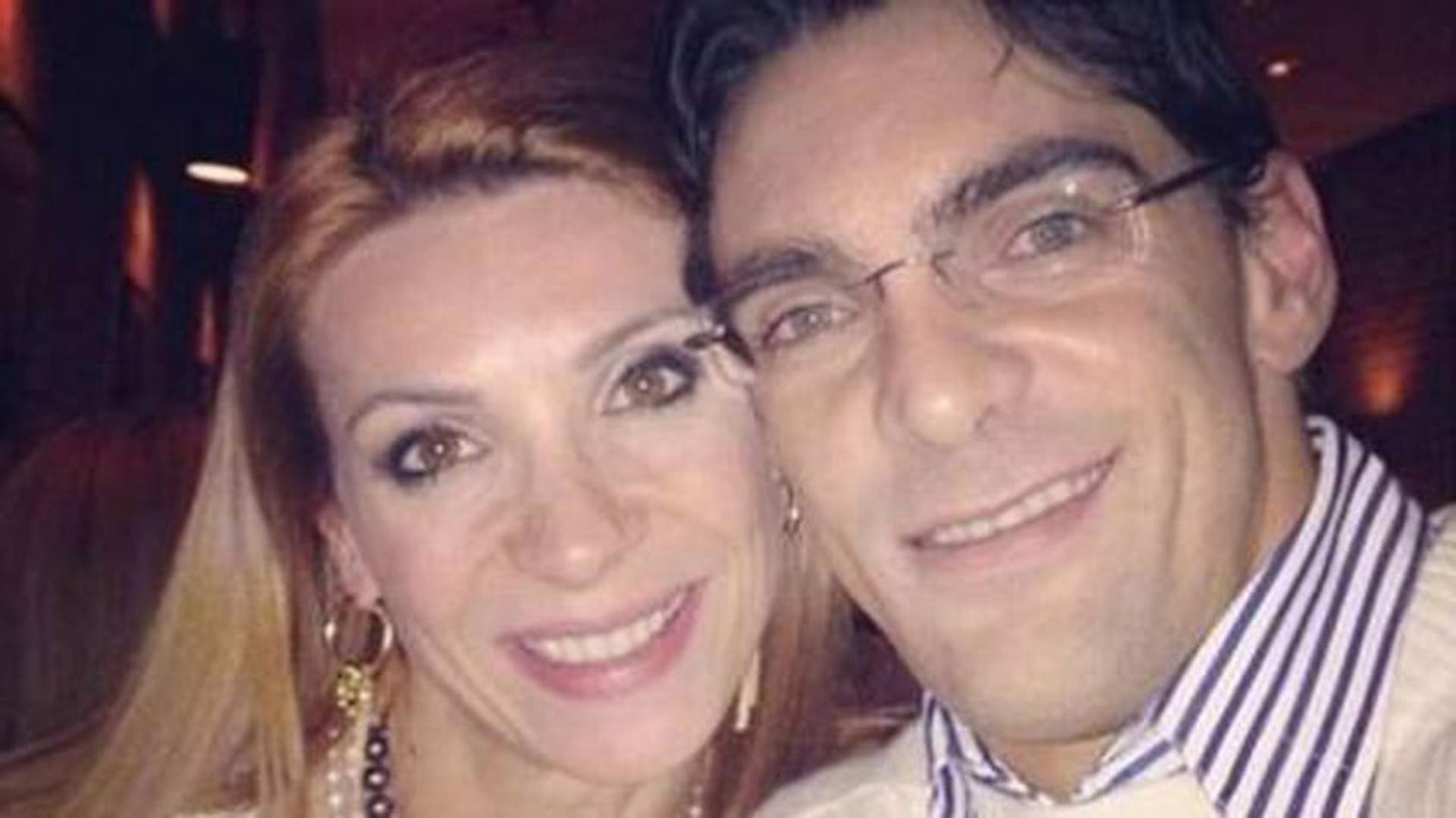 Giba com a ex-mulher Cristina Pirv