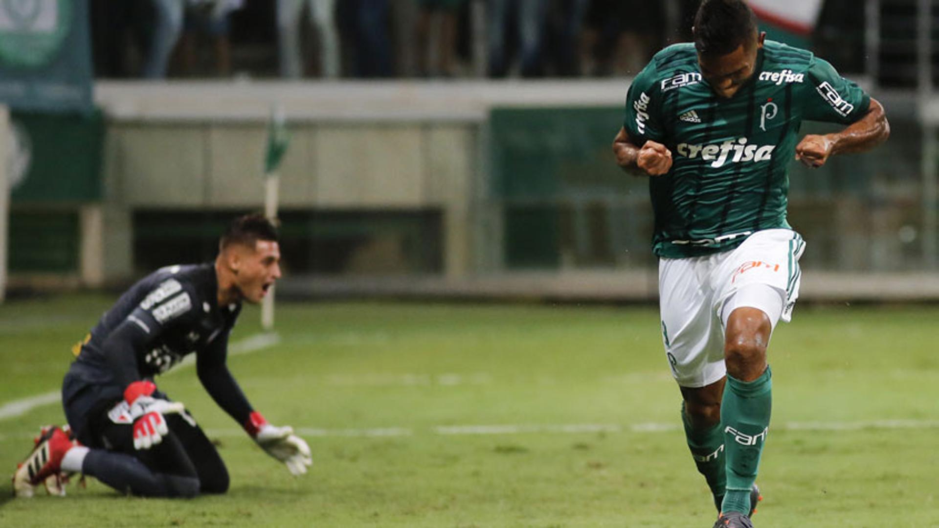 Borja fez o segundo do Palmeiras no clássico&nbsp;