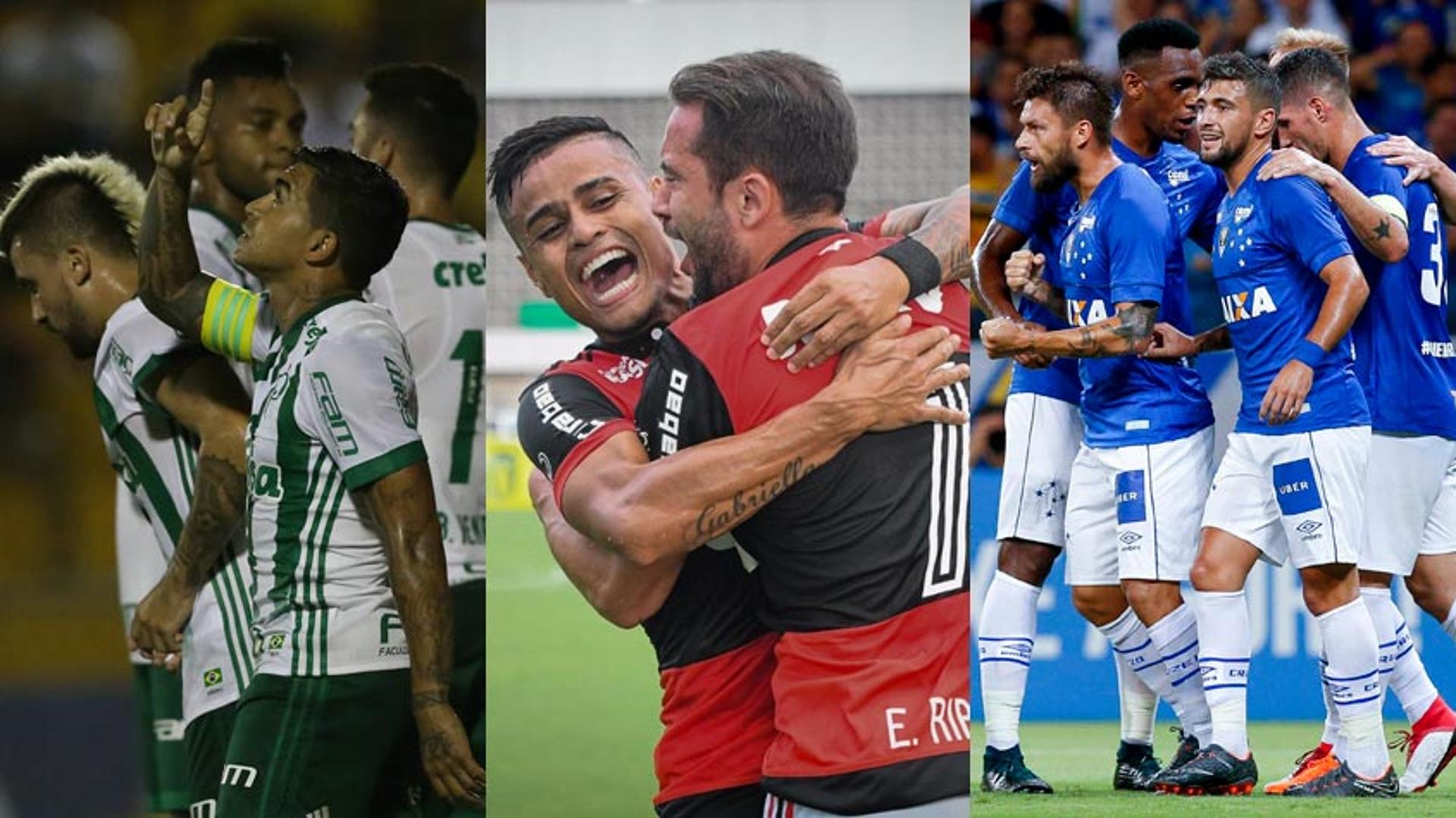 Palmeiras, Flamengo e Cruzeiro são os times do Top-3 da lista