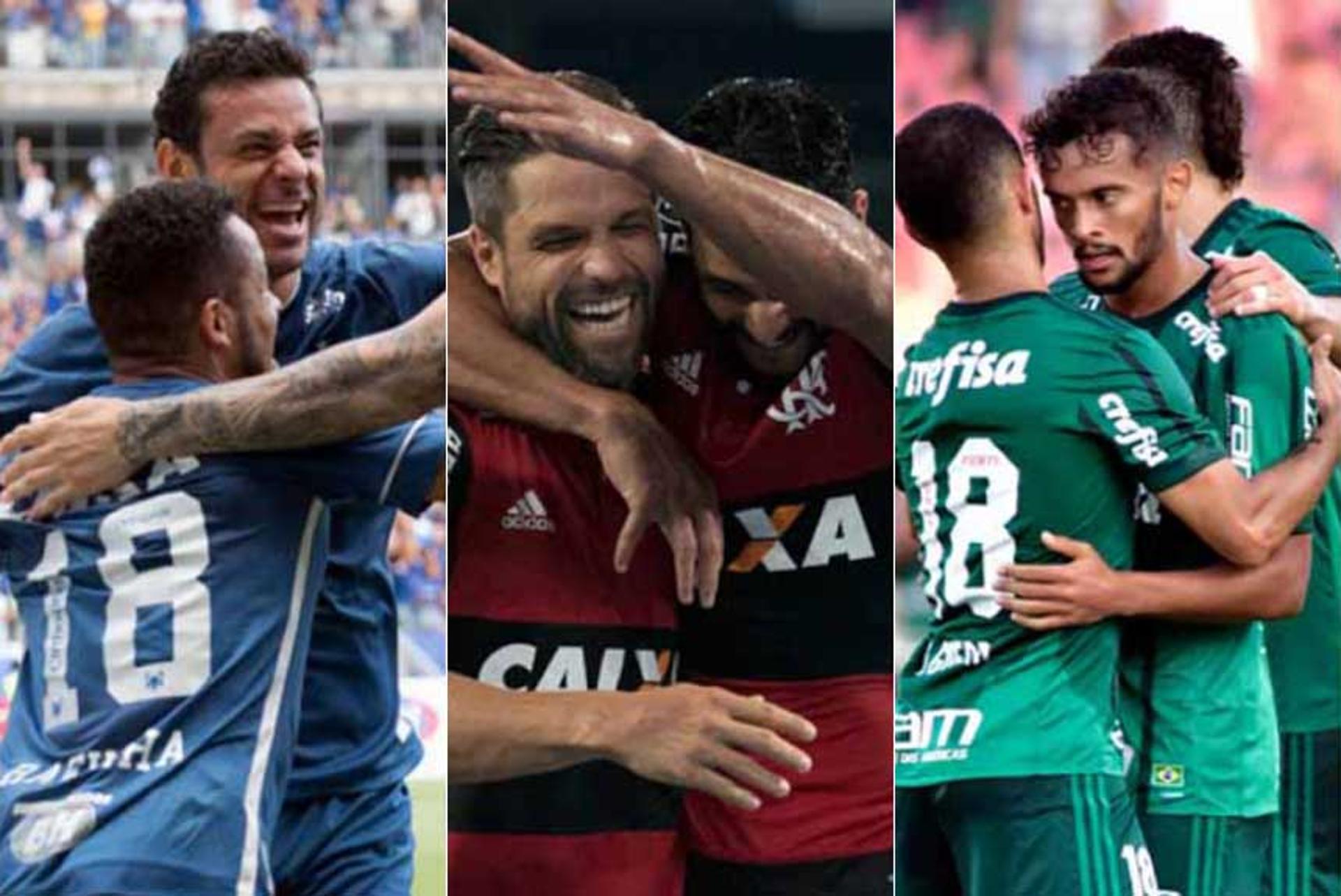 Cruzeiro, Flamengo e Palmeiras têm os melhores aproveitamentos na temporada 2018. Veja os demais times da Série A