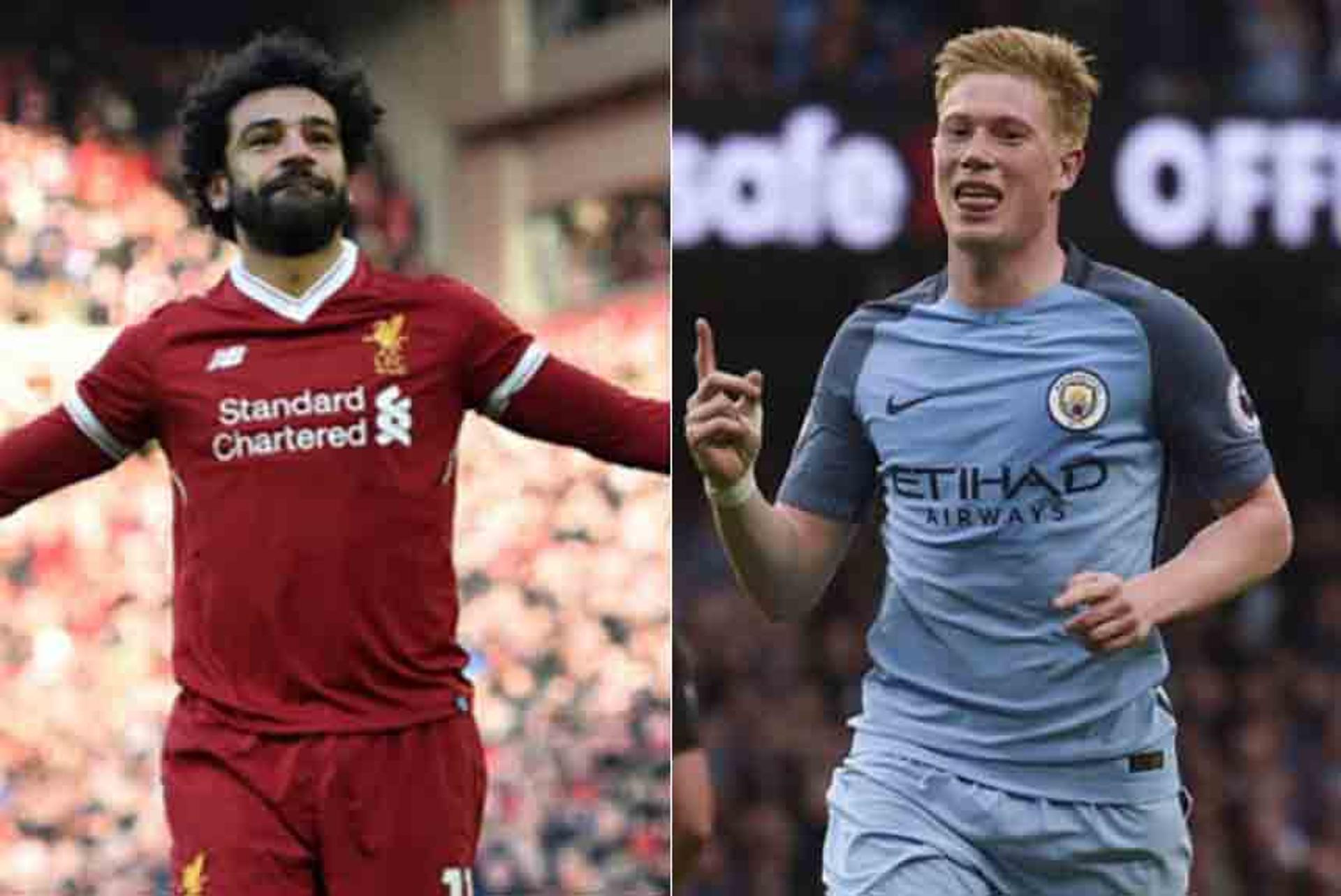 Montagem - Salah x De Bruyne