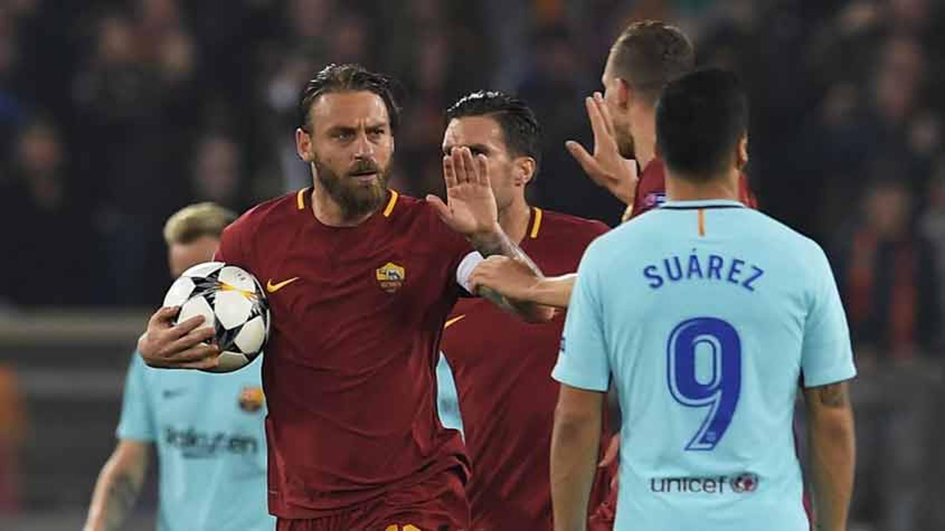 De Rossi fez um gol na vitória contra o Barcelona. Veja a seguir mais fotos do jogador pela Roma