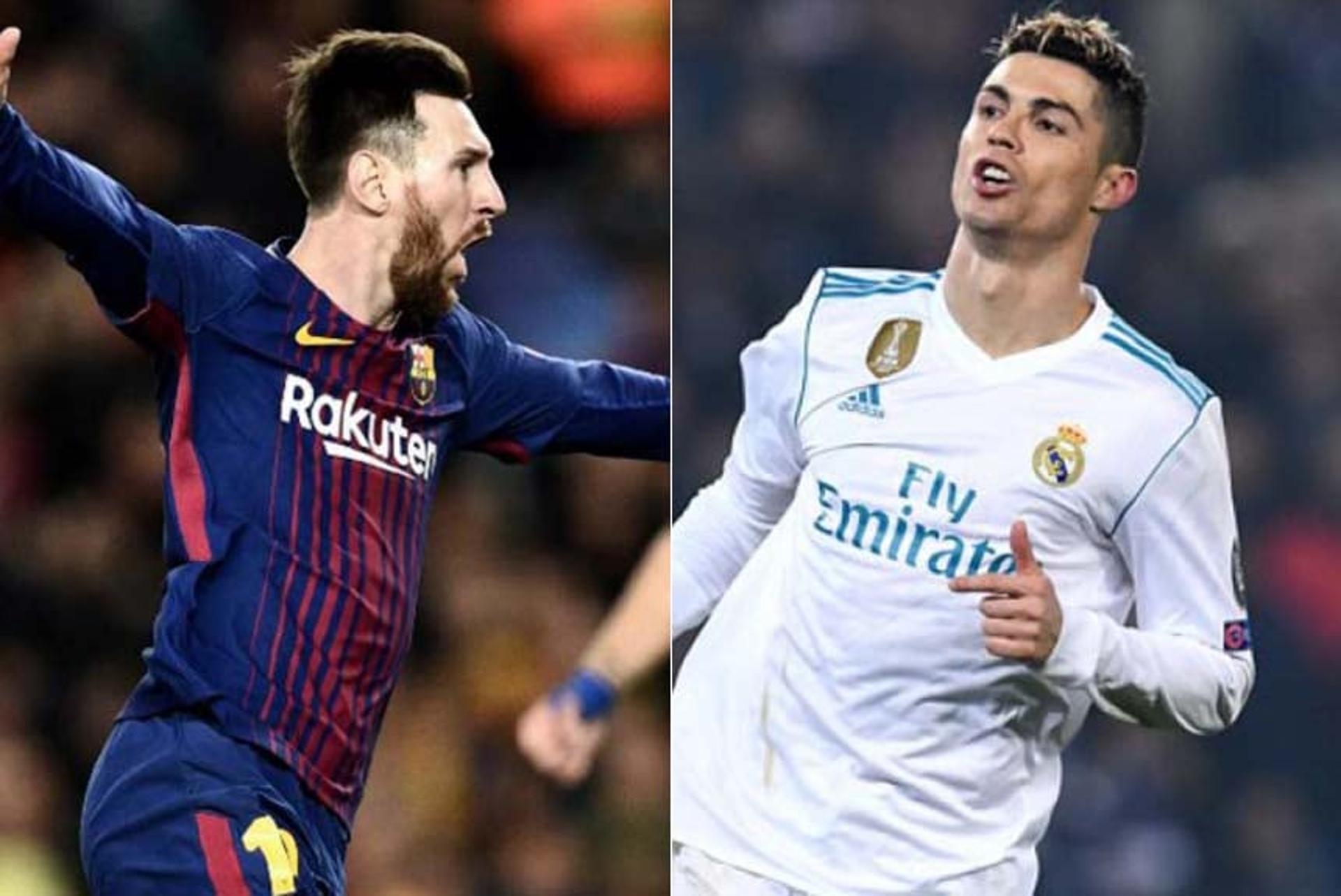 Montagem - Messi e Cristiano Ronaldo