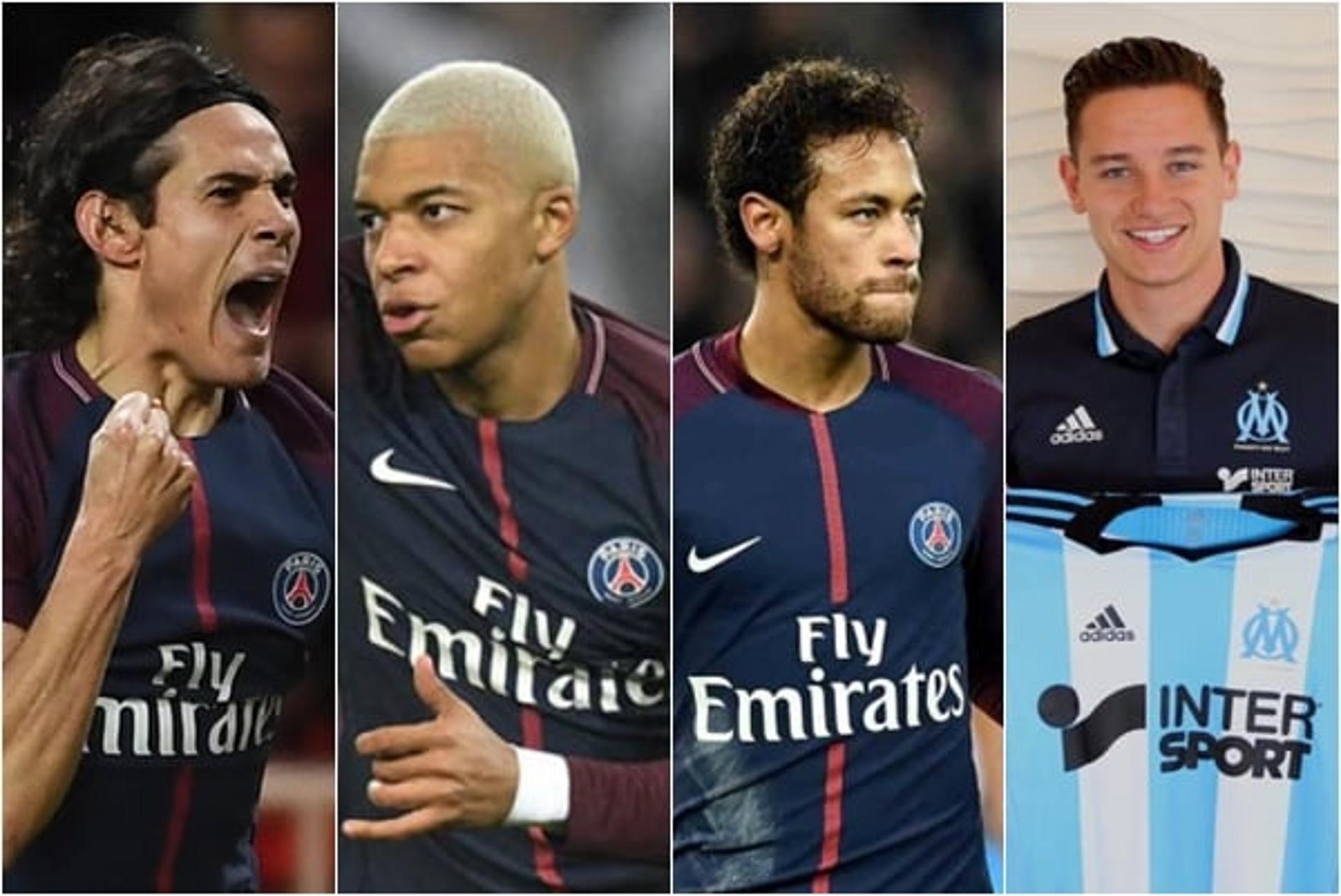 Cavani, Mbappé, Neymar e Thauvin