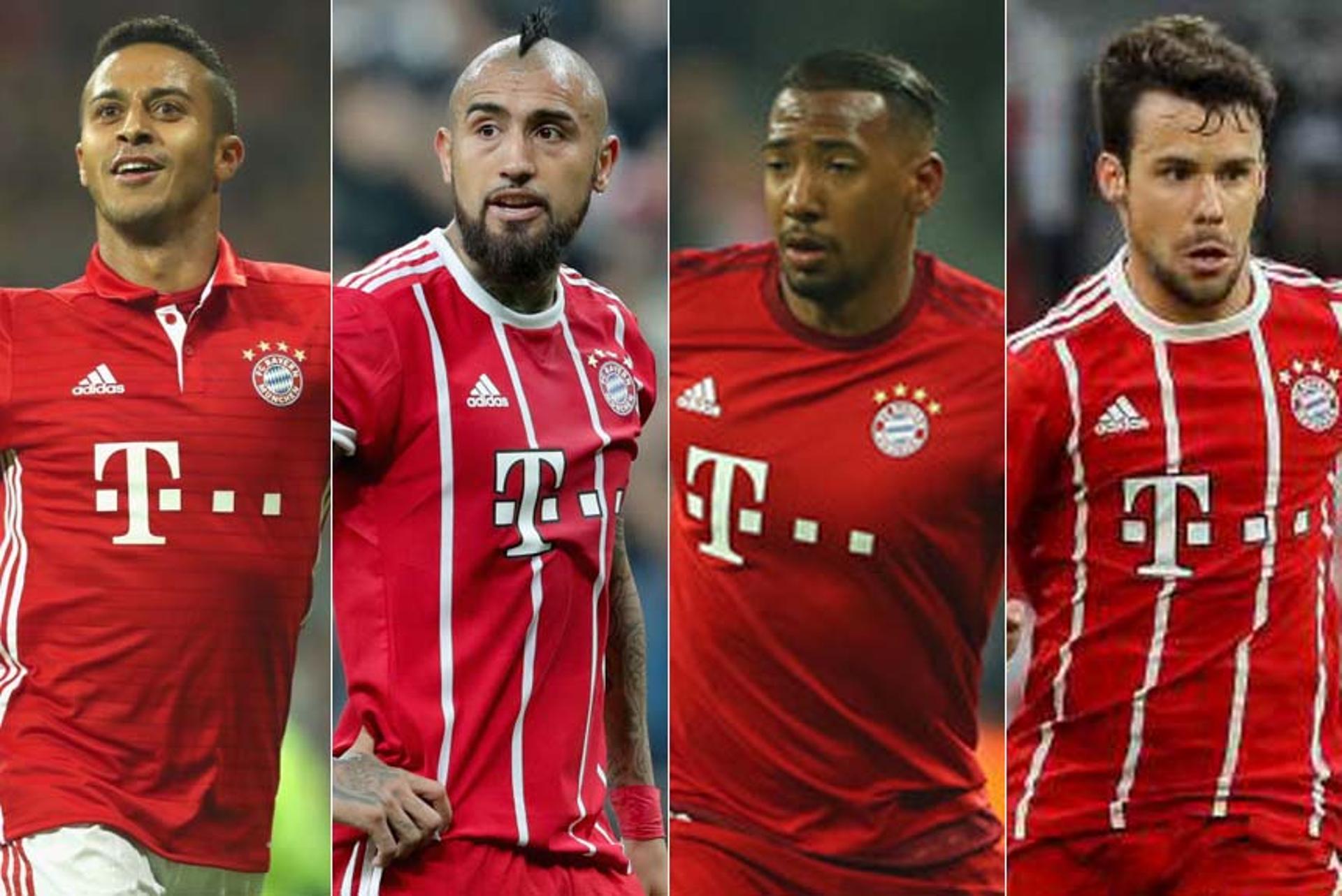 Montagem - Thiago Alcântara, Arturo Vidal, Jerome Boateng e Juan Bernat