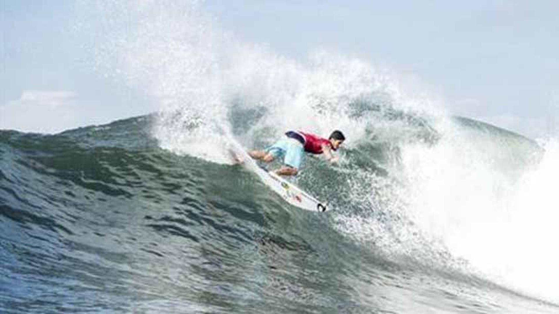 Gabriel Medina na etapa atual do Mundial de Surfe