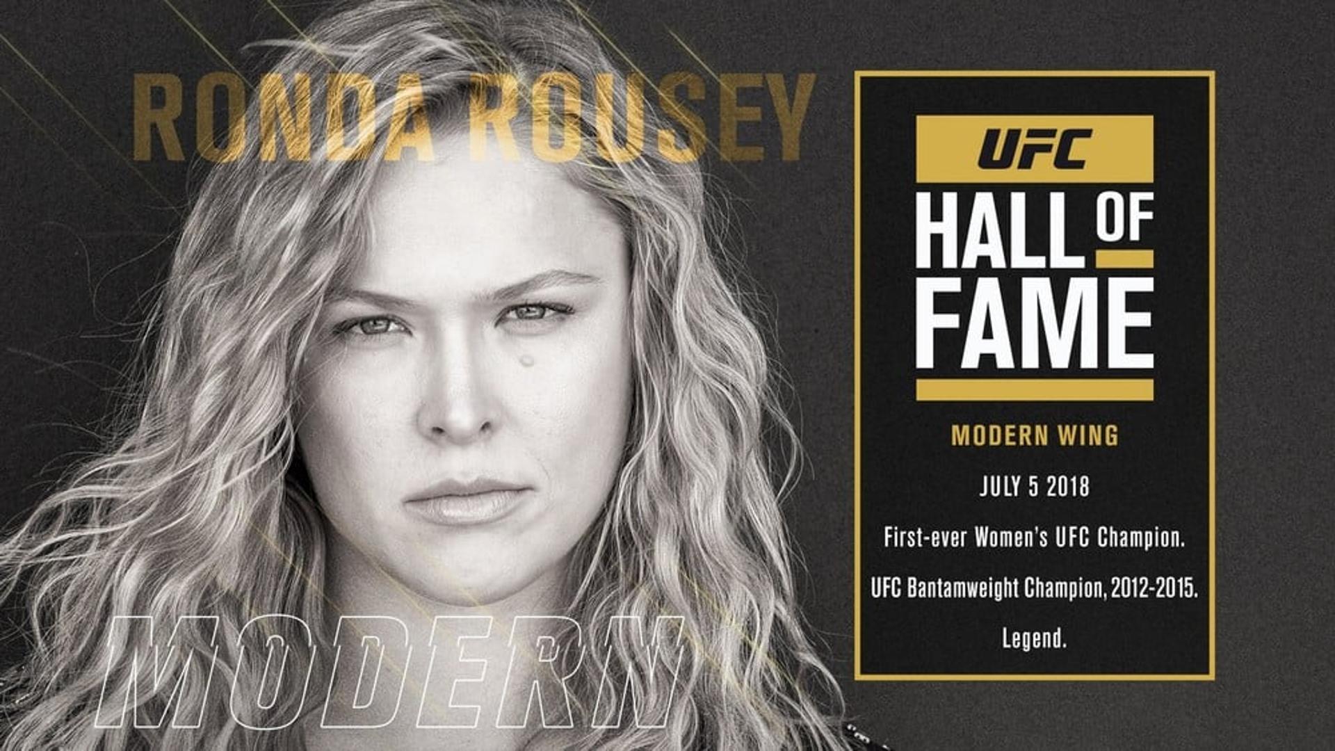 Ronda Rousey será a primeira mulher a entrar no Hall da Fama do Ultimate (Foto: Divulgação / UFC)