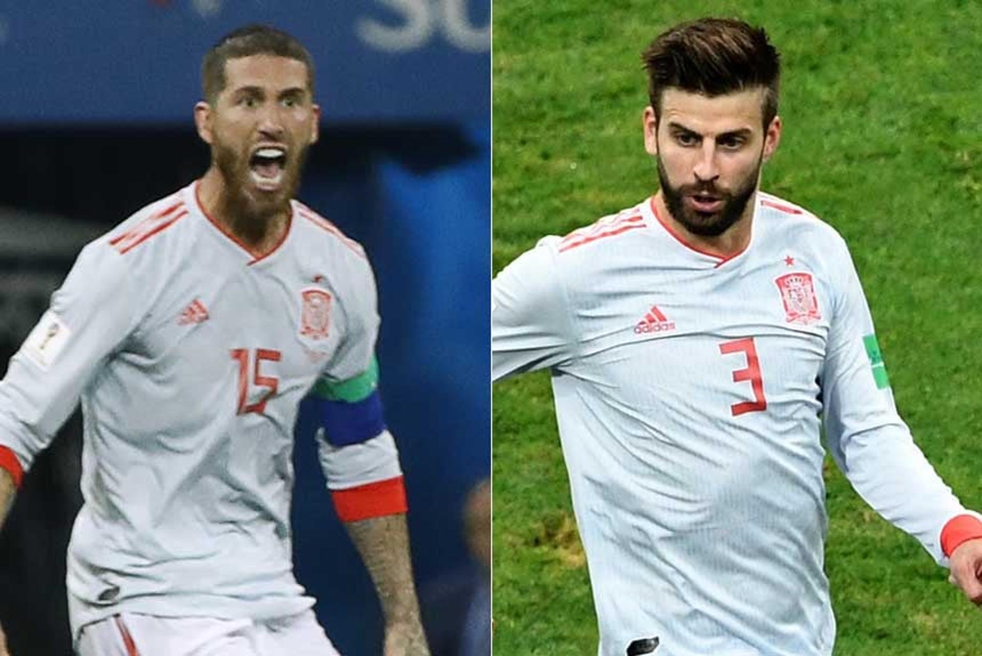 Sergio Ramos e Piqué são os principais líderes da seleção espanhola