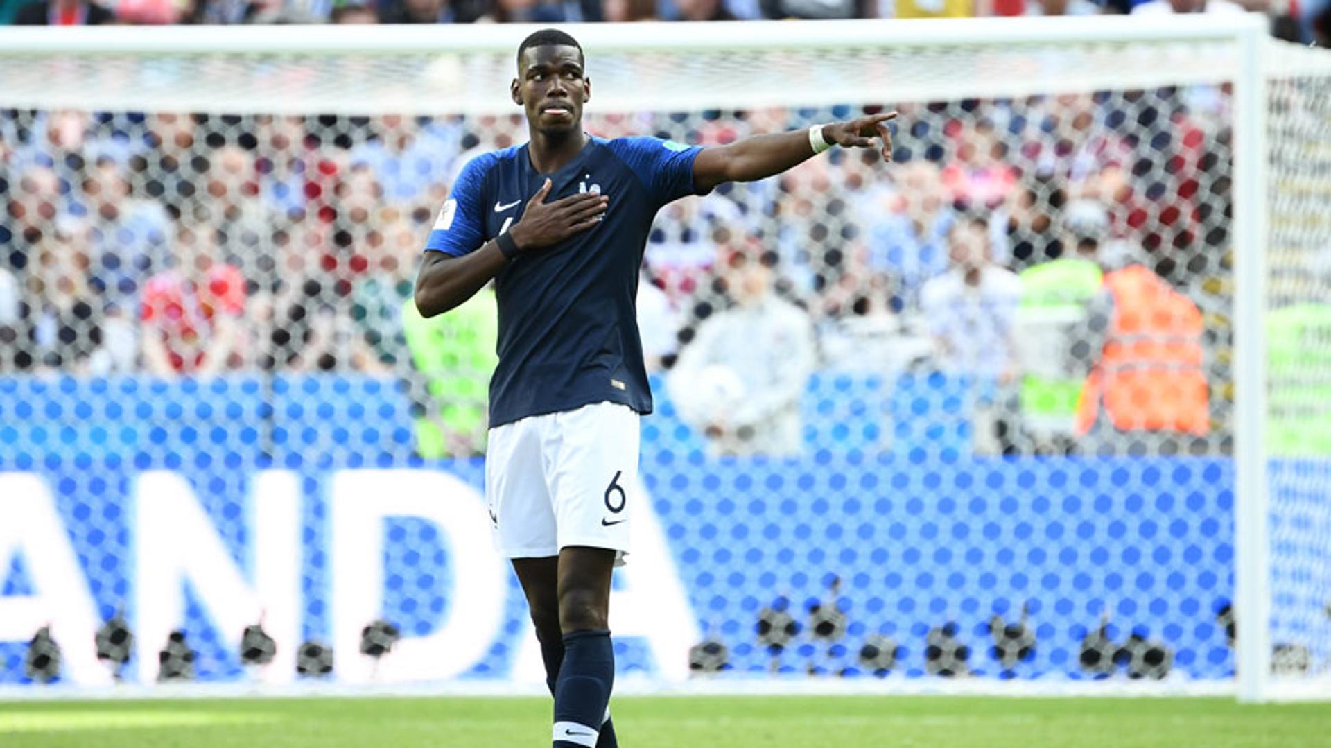 Pogba em ação na Copa do Mundo pela França