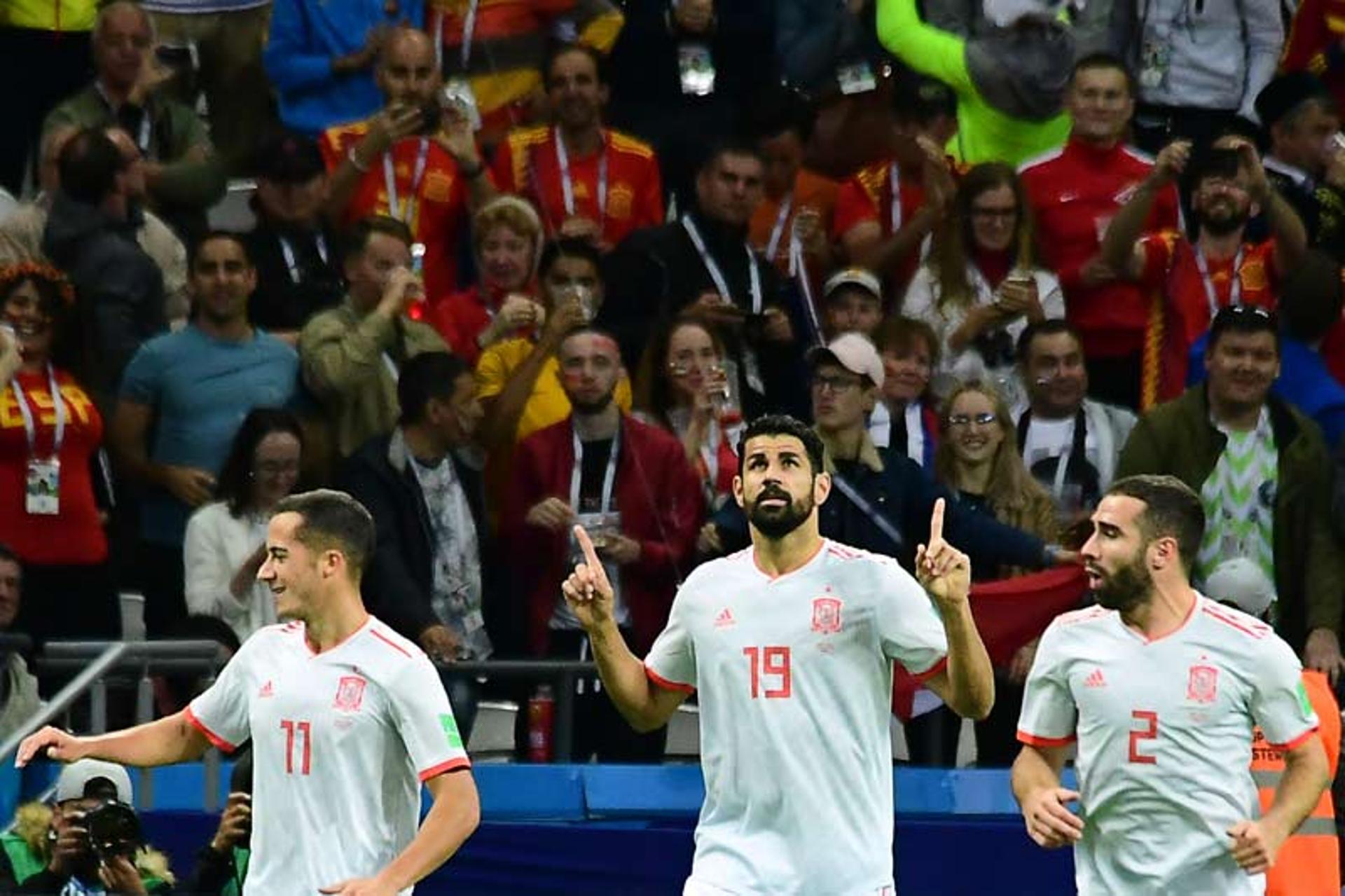 Diego Costa é o artilheiro da Espanha na Copa do Mundo e desafogou a seleção na partida