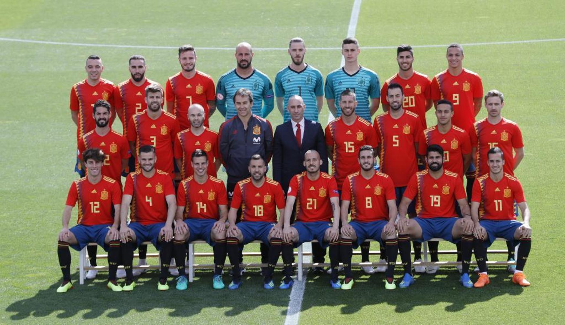 Foto da Espanha para a Copa do Mundo