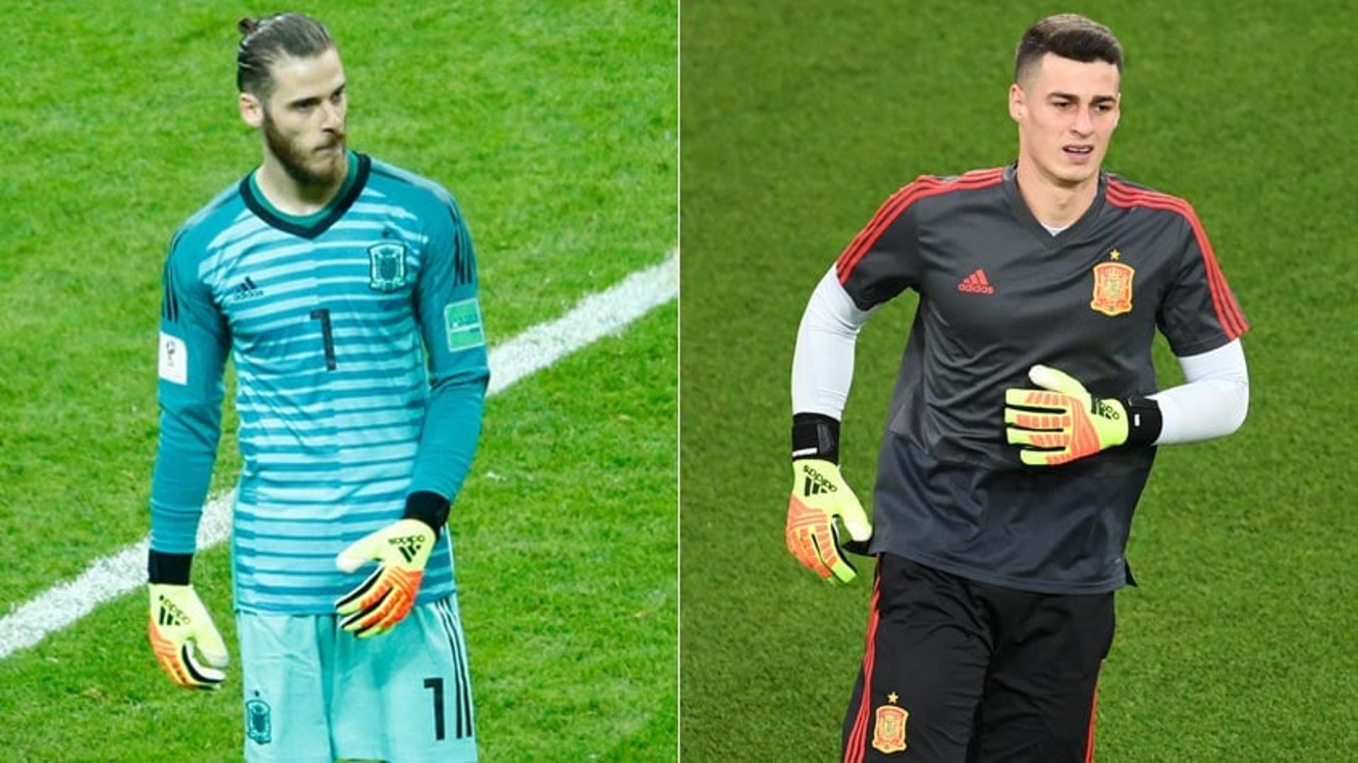 Montagem De Gea e Kepa Arrizabalaga