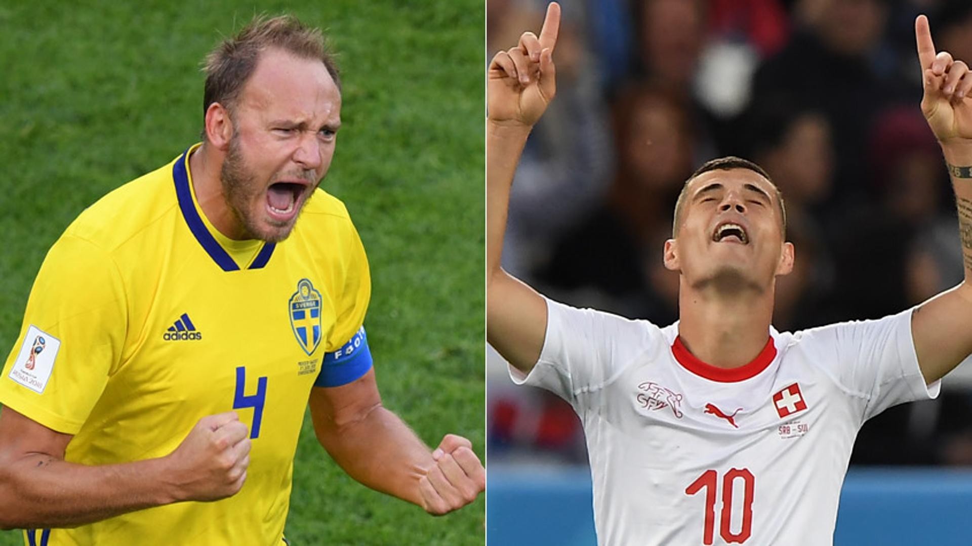 Granqvist e Xhaka são destaques de suas respectivas seleções&nbsp;&nbsp;