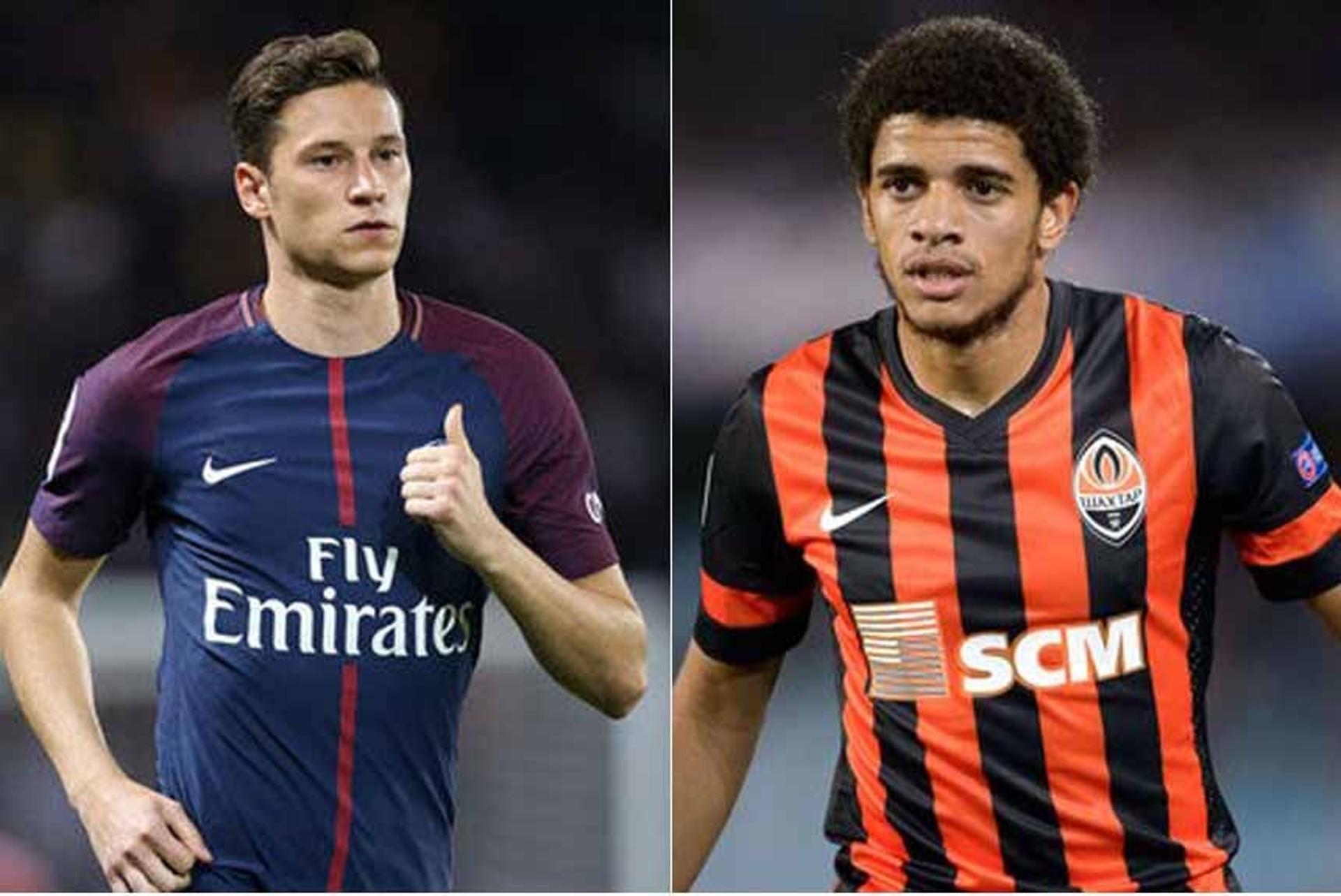 Montagem - Draxler (PSG) e Taison (Shakhtar Donetsk)