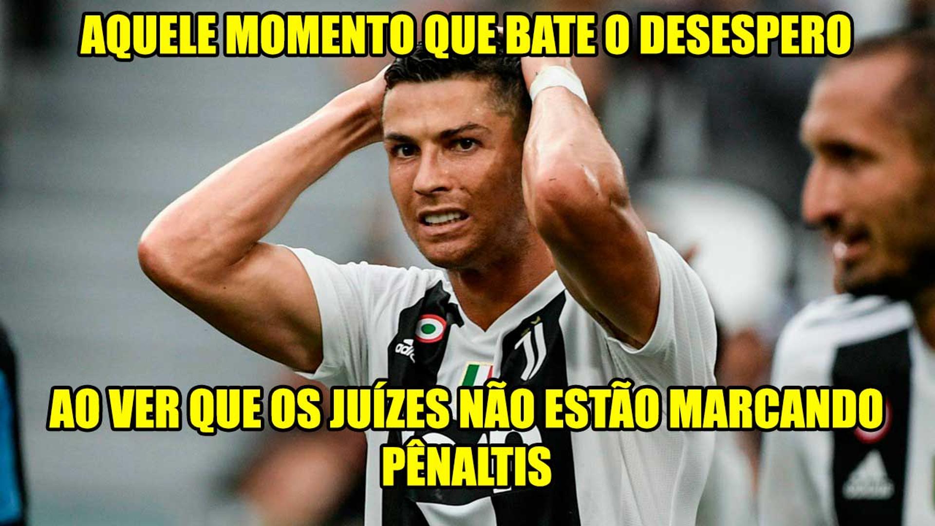 CR7 é alvo de memes após passar em branco mais uma partida