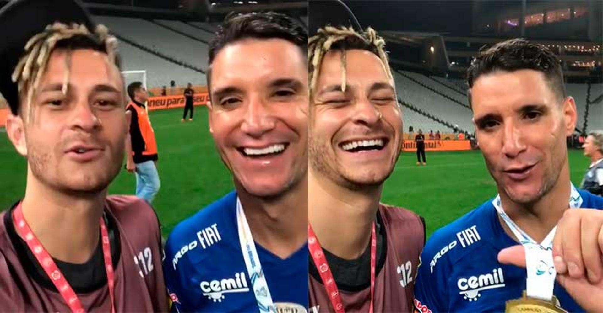 Thiago Neves e Fred do Desimpedidos