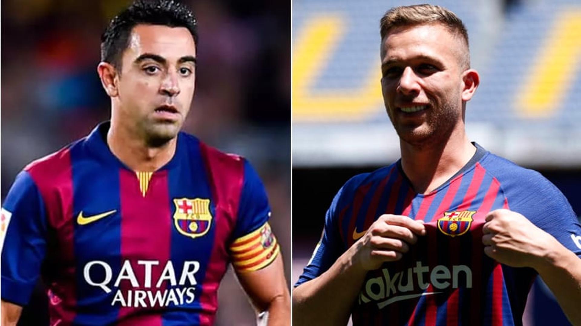 Montagem - Xavi e Arthur Barcelona