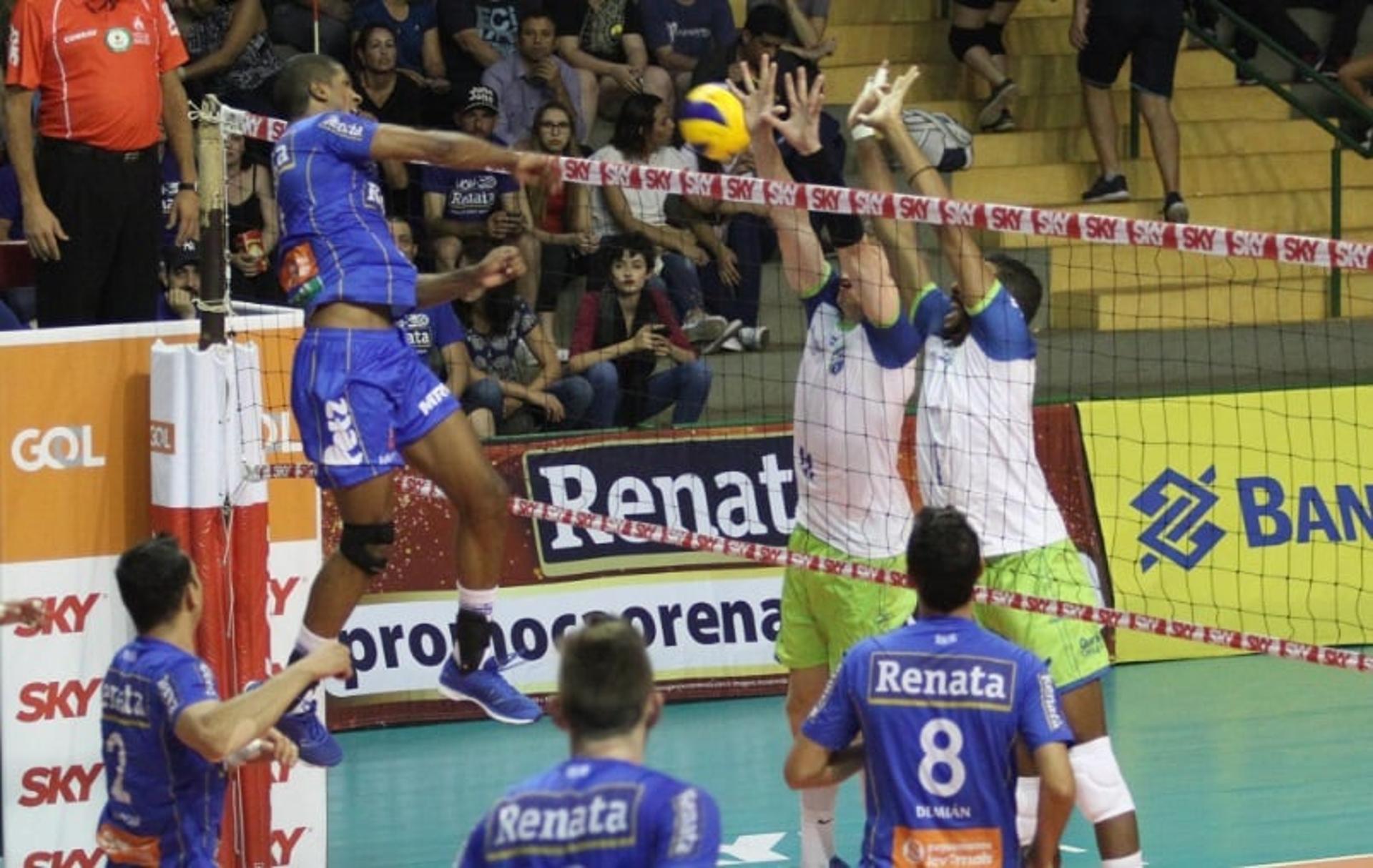 Vôlei Renata fez 3 a 0 sobre o São Judas Voleibol na noite deste sábado