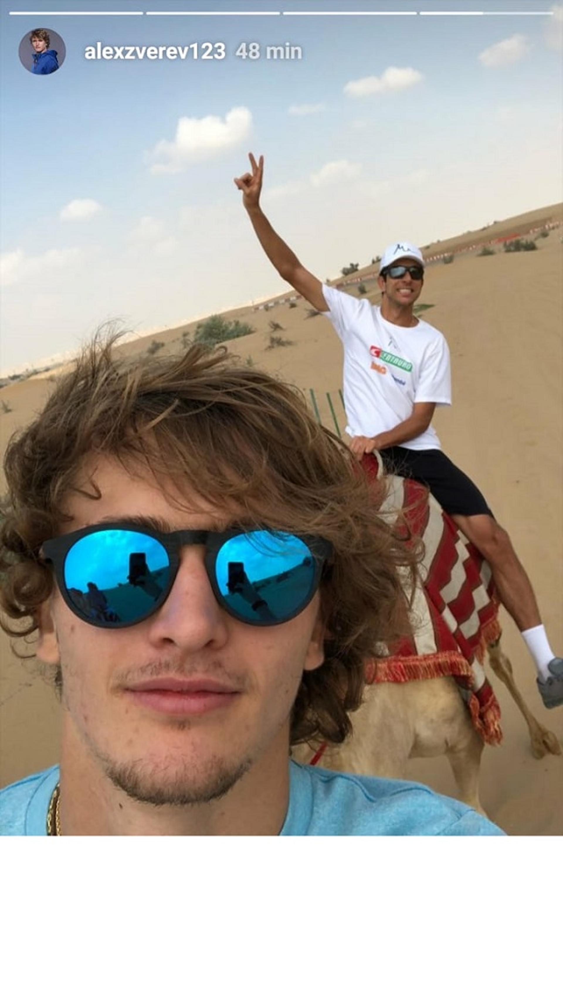 Zverev e Melo em Dubai