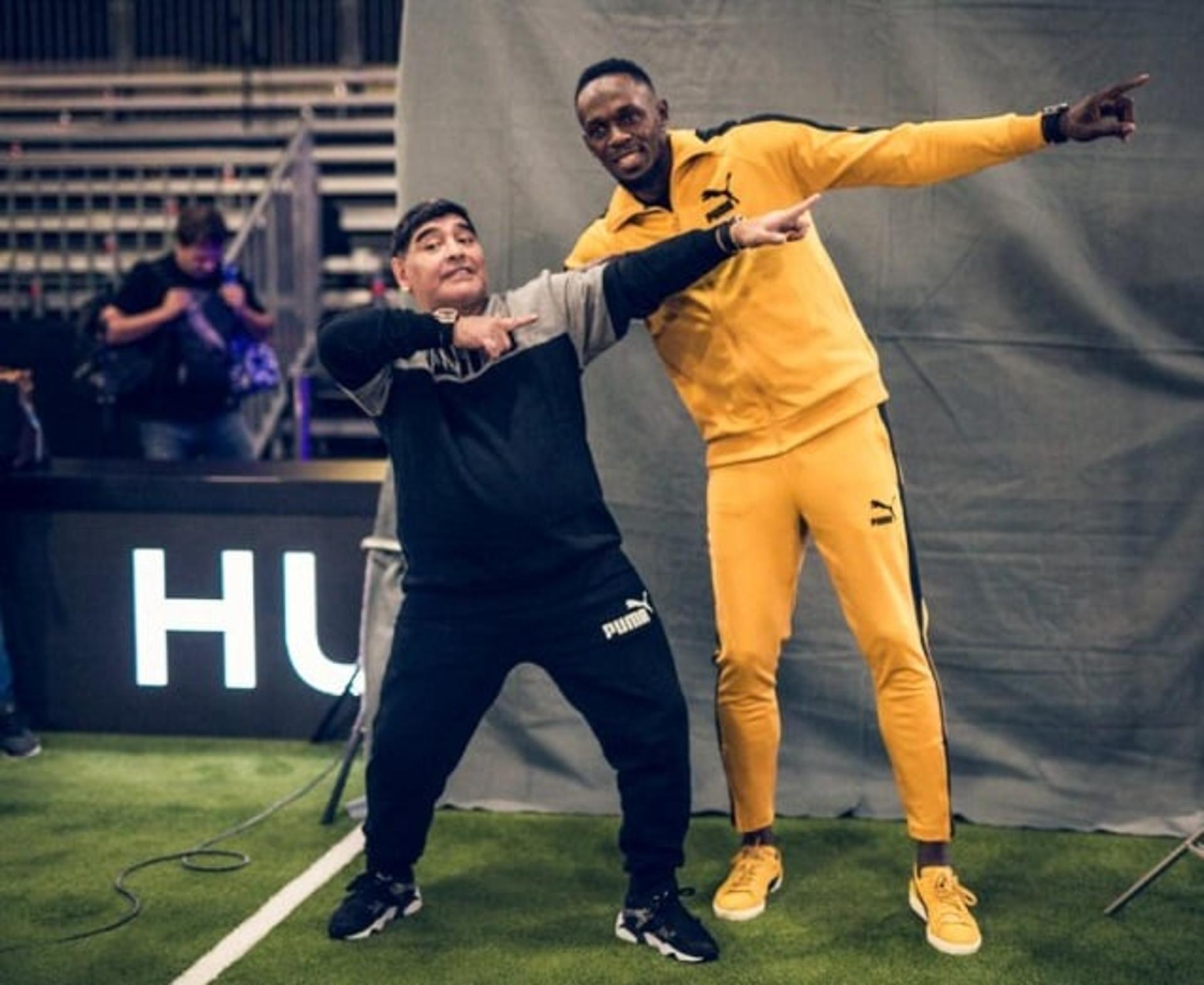 Maradona e Bolt