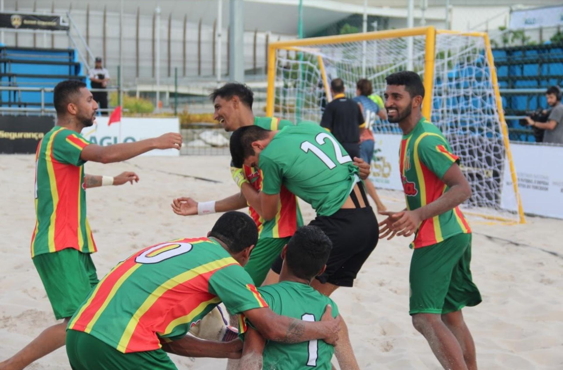 Sampaio Corrêa celebra conquista da vaga na final da Copa do Brasil de Beach Soccer