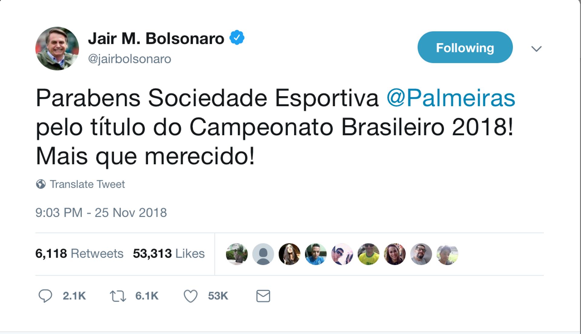 Bolsonaro Twitter