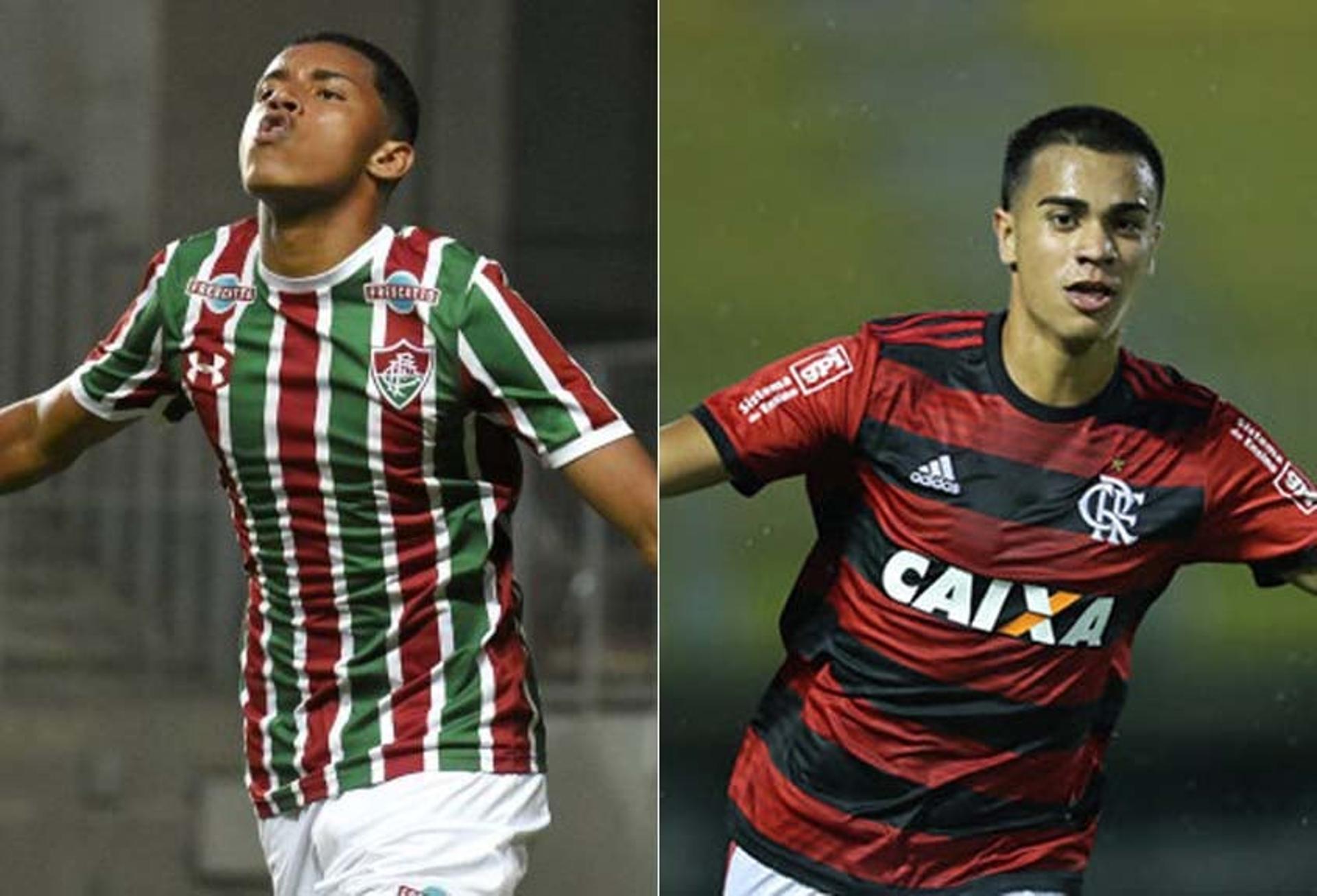 Montagem - Marcos Paulo (Flu) e Reinier (Fla)