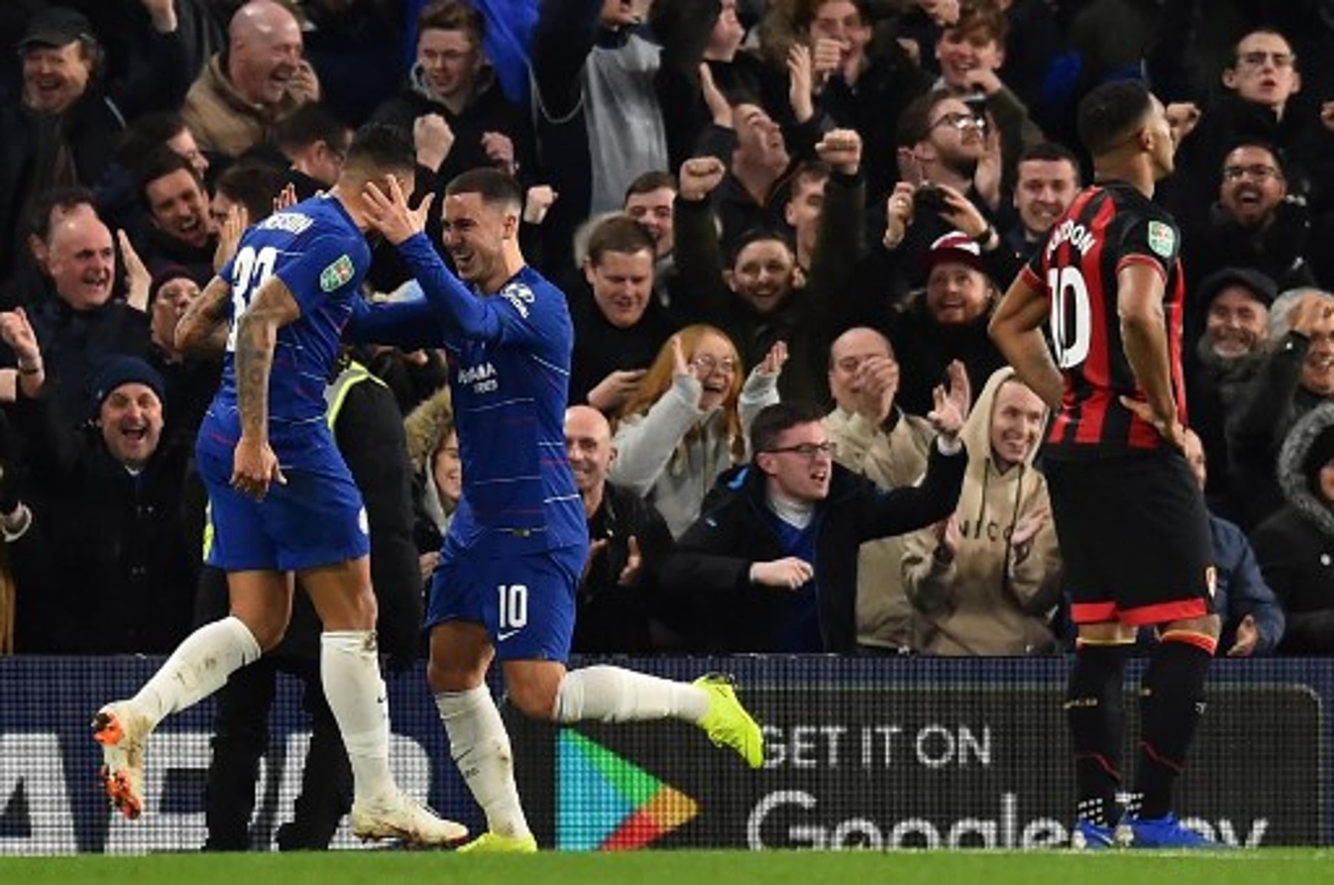 Emerson Palmieri e Hazard - Chelsea x Bournemouth