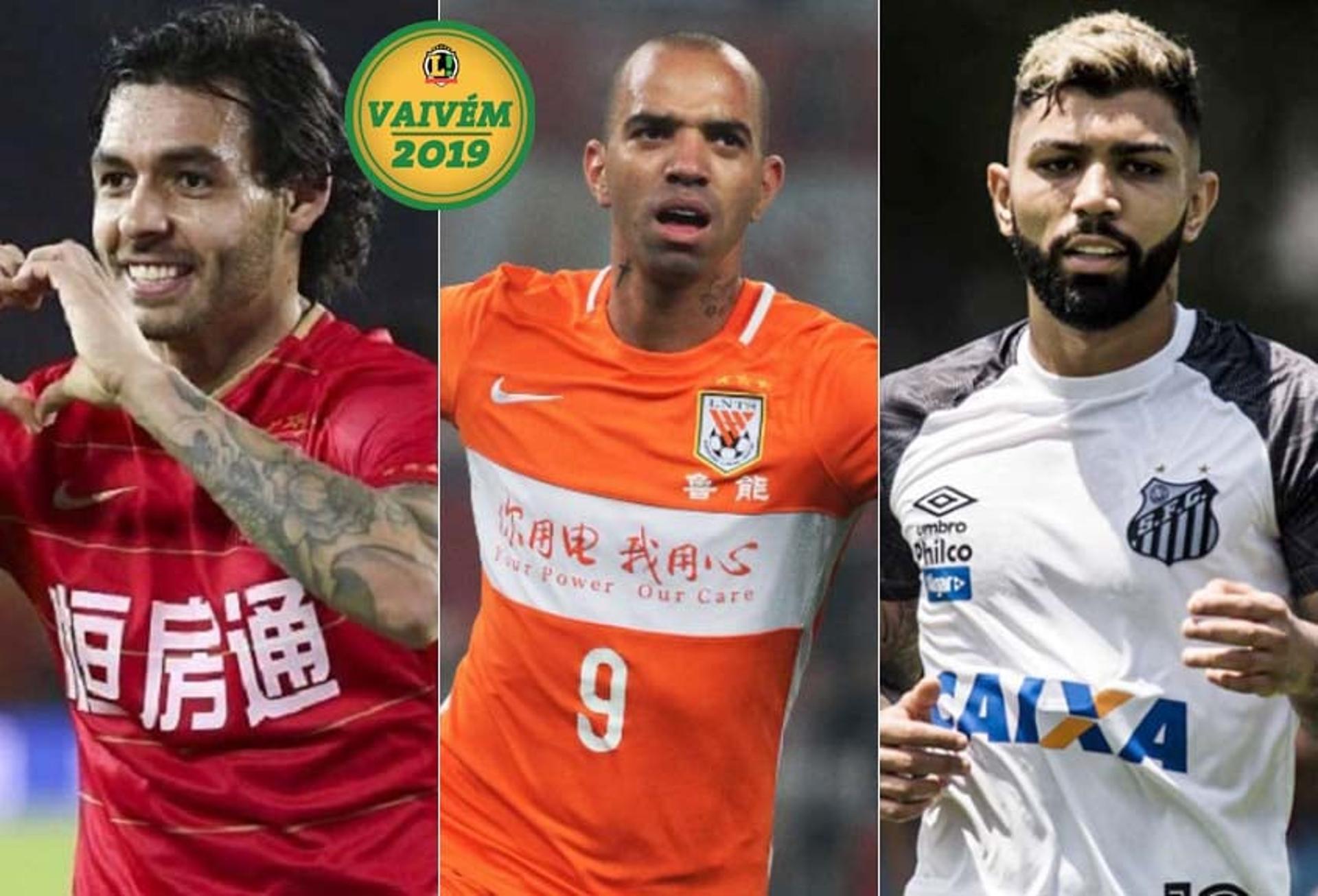 Montagem - Ricardo Goulart, Diego Tardelli e Gabigol