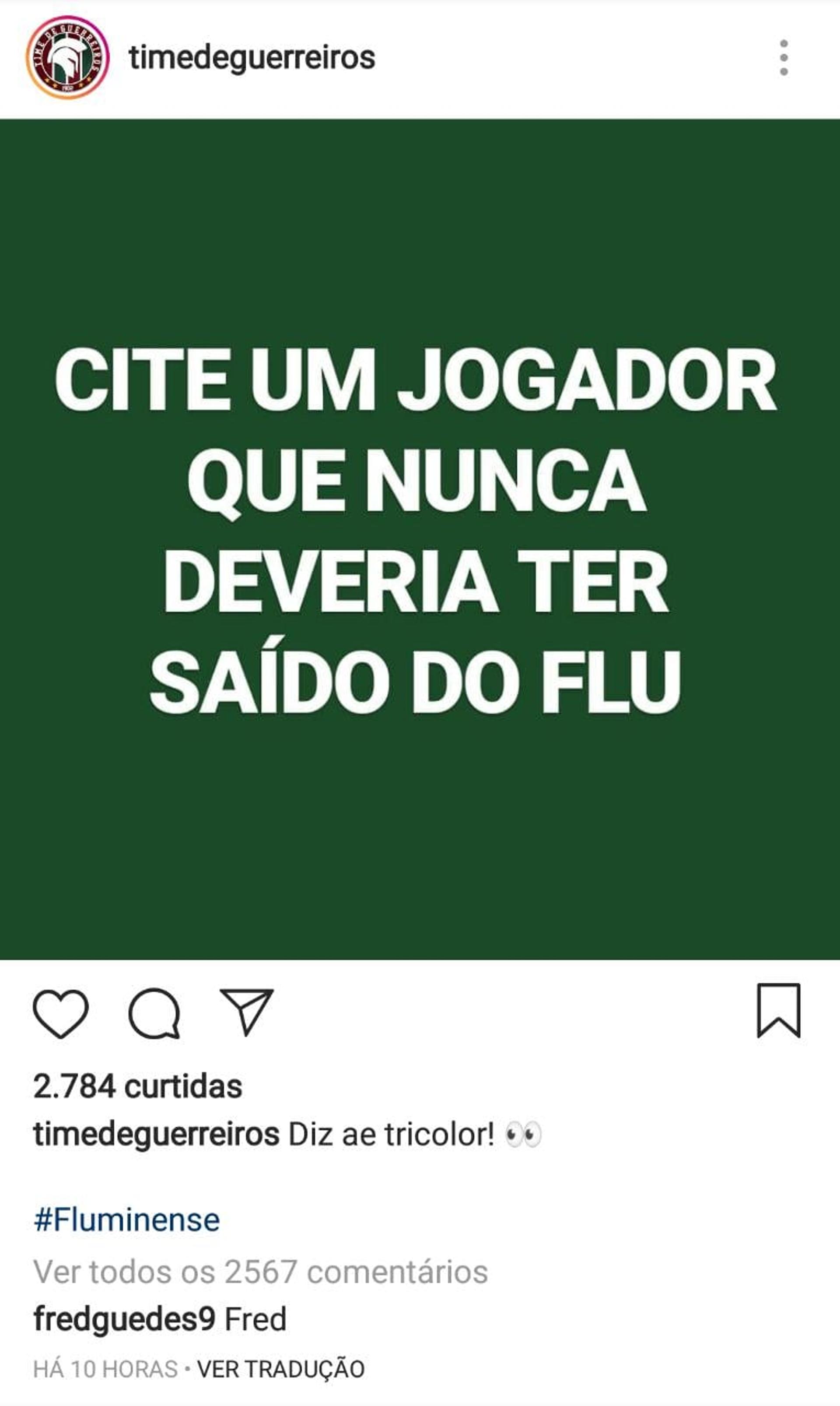 Fred se cita como jogador que nunca devia ter deixado o Fluminense